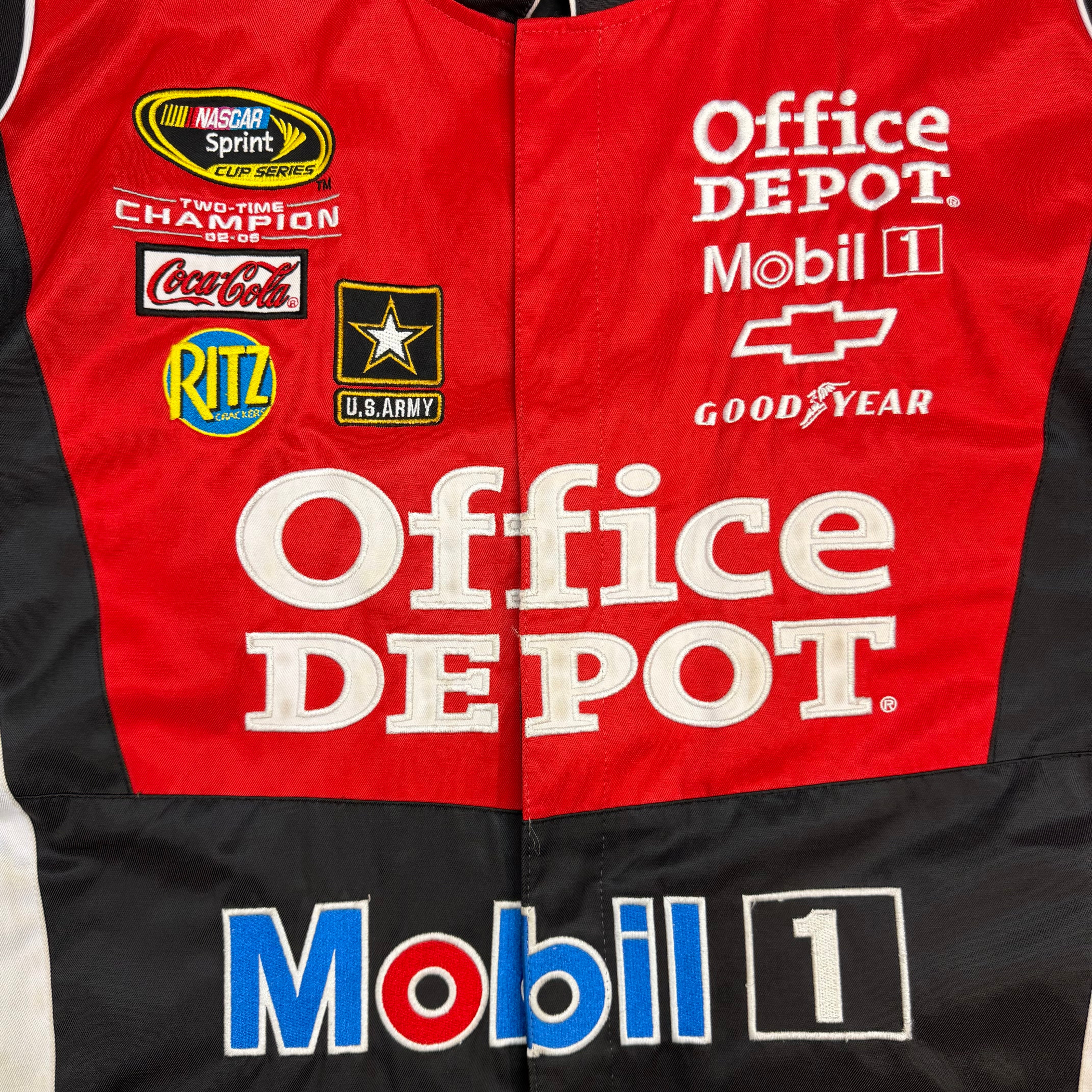 Vintage Chase Authentics Tony Stewart NASCAR Racing Jacket Red