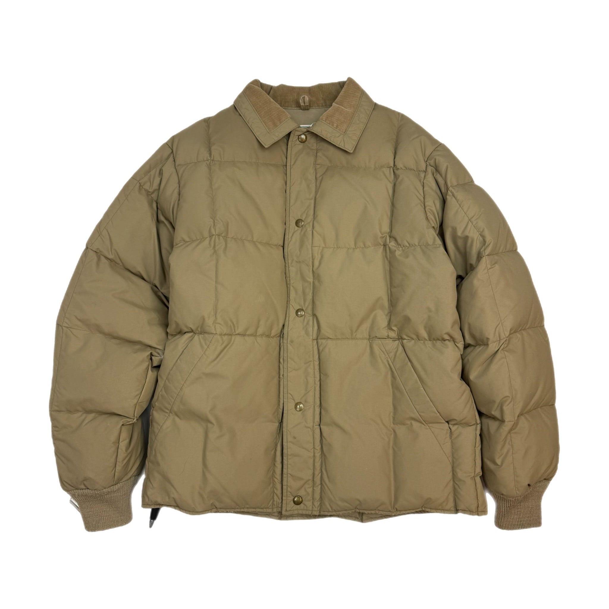 Vintage 1980s L.L. Bean Down Puffer Jacket Beige