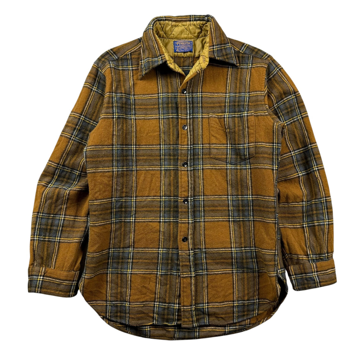 Vintage Pendleton Wool Button Up Flannel Brown