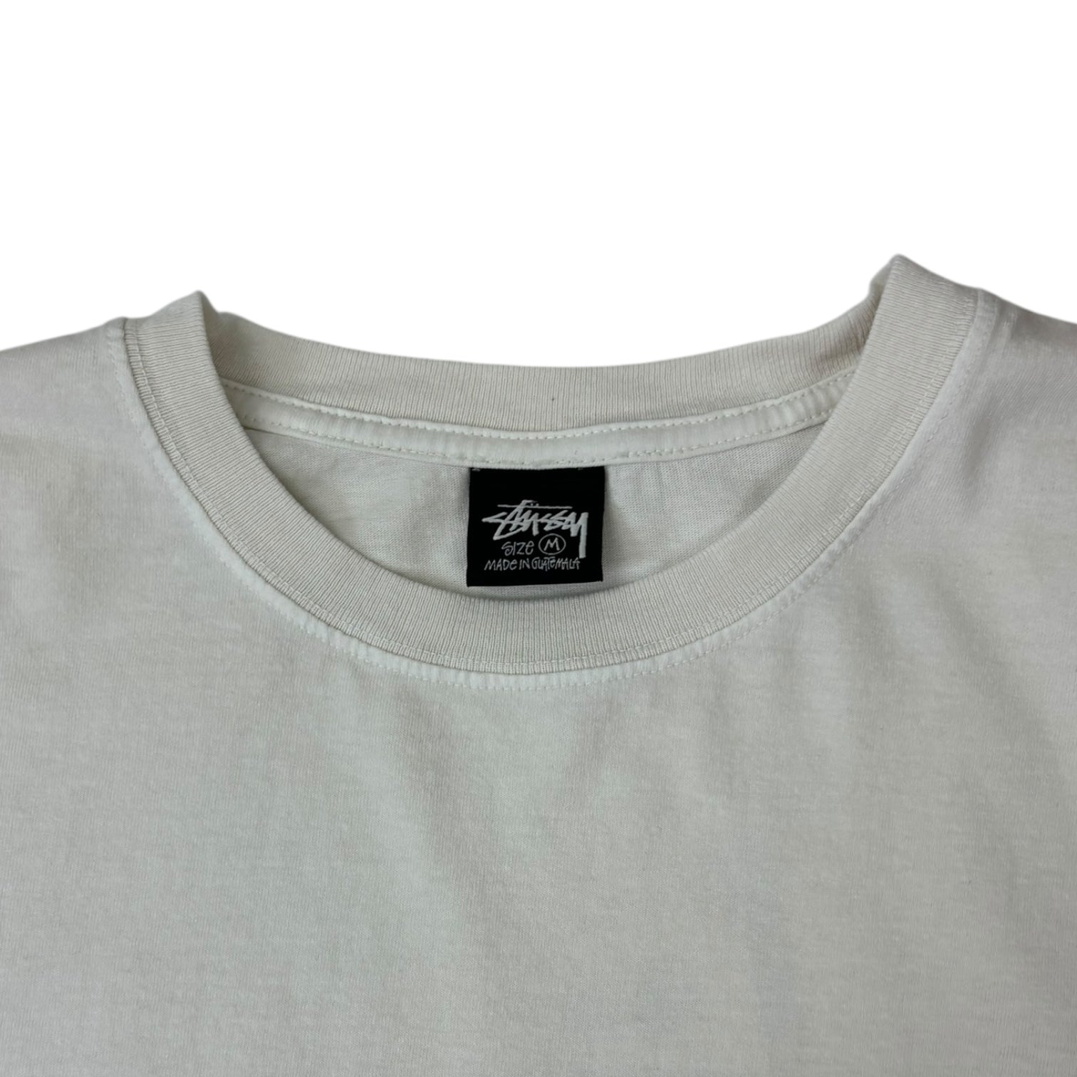 Stussy Stock Logo Long Sleeve White