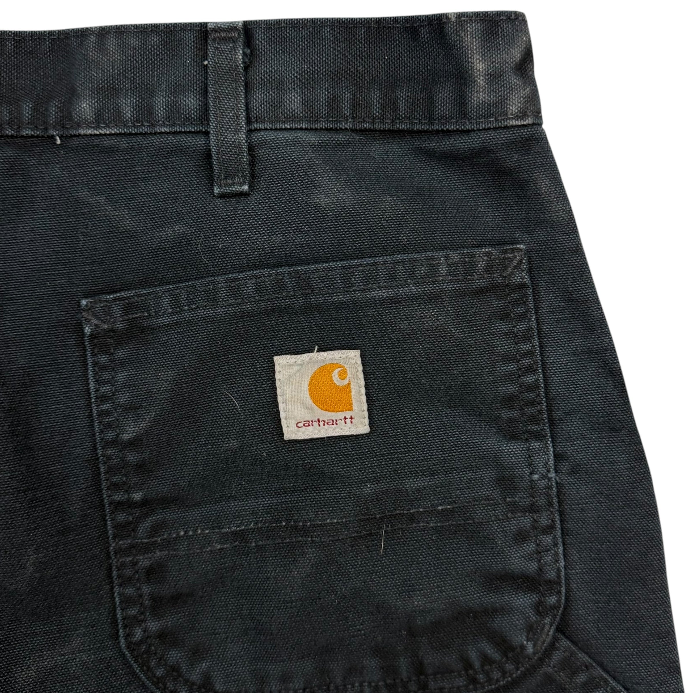 Vintage Carhartt Double Knee Blanket Lined Pants Black