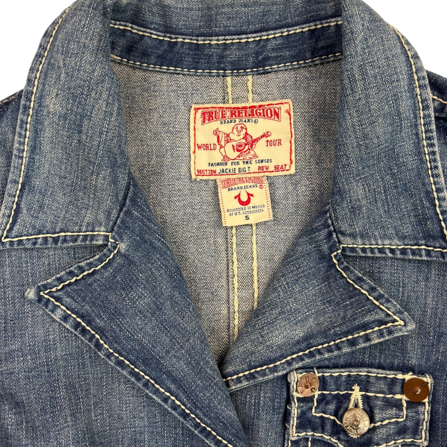 (W) Y2K True Religion Denim Blazer