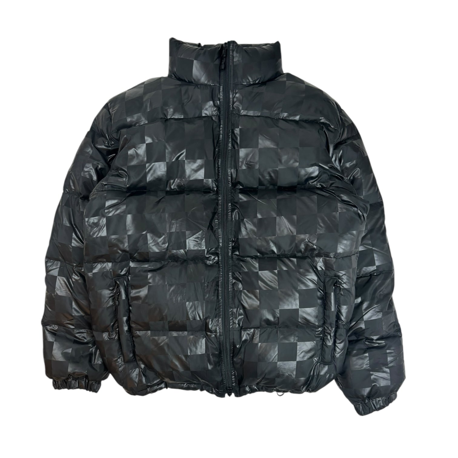 Stussy Checkered Puffer Jacket Black