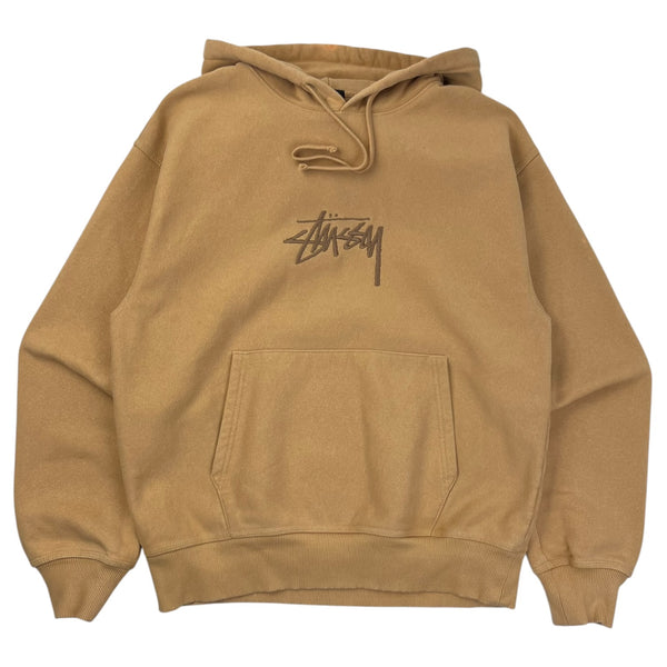 Stussy Stock Logo Applique Hoodie Gold