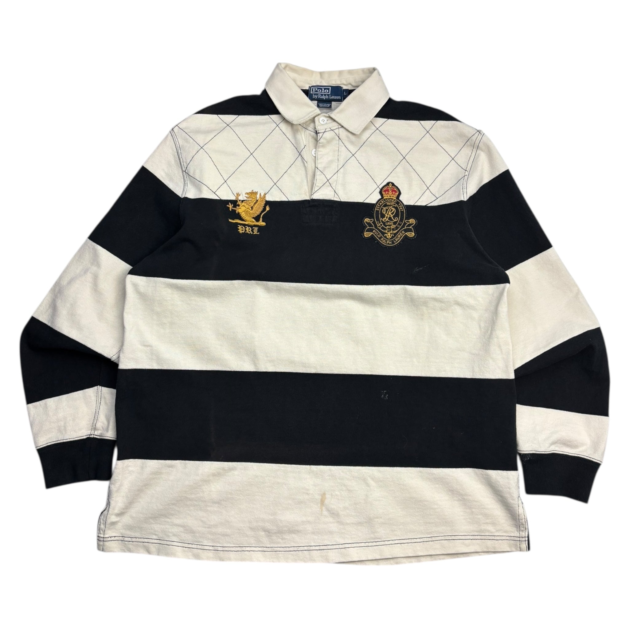 Vintage Polo Ralph Lauren Striped Stadium Rugby Shirt