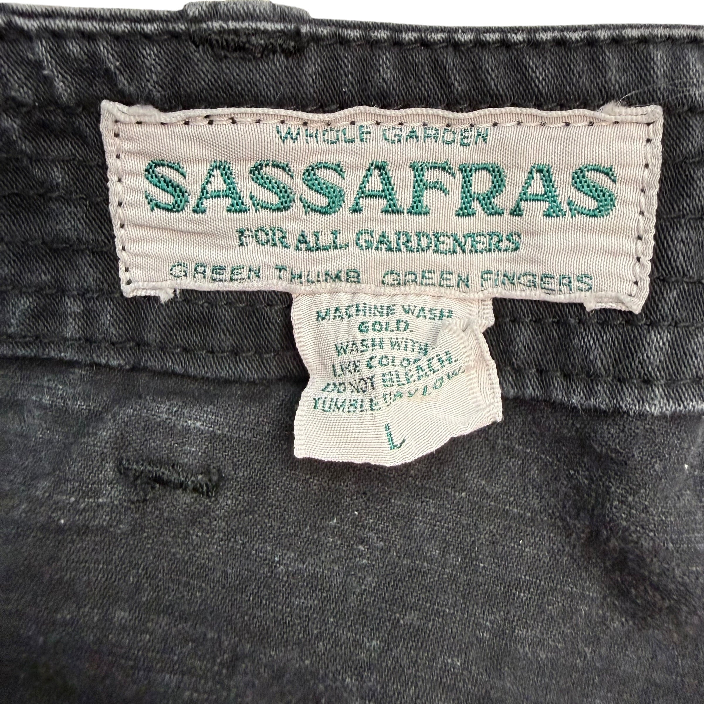 Vintage Sassafras Whole Hole Pants Black
