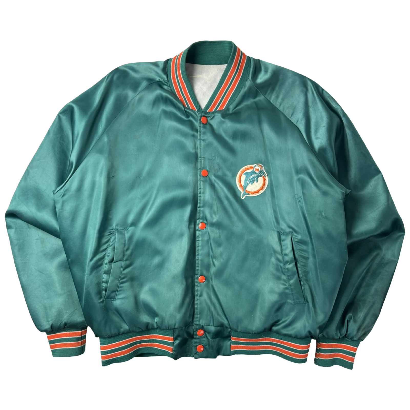 Vintage 80s Miami Dolphins MLB Satin Jacket