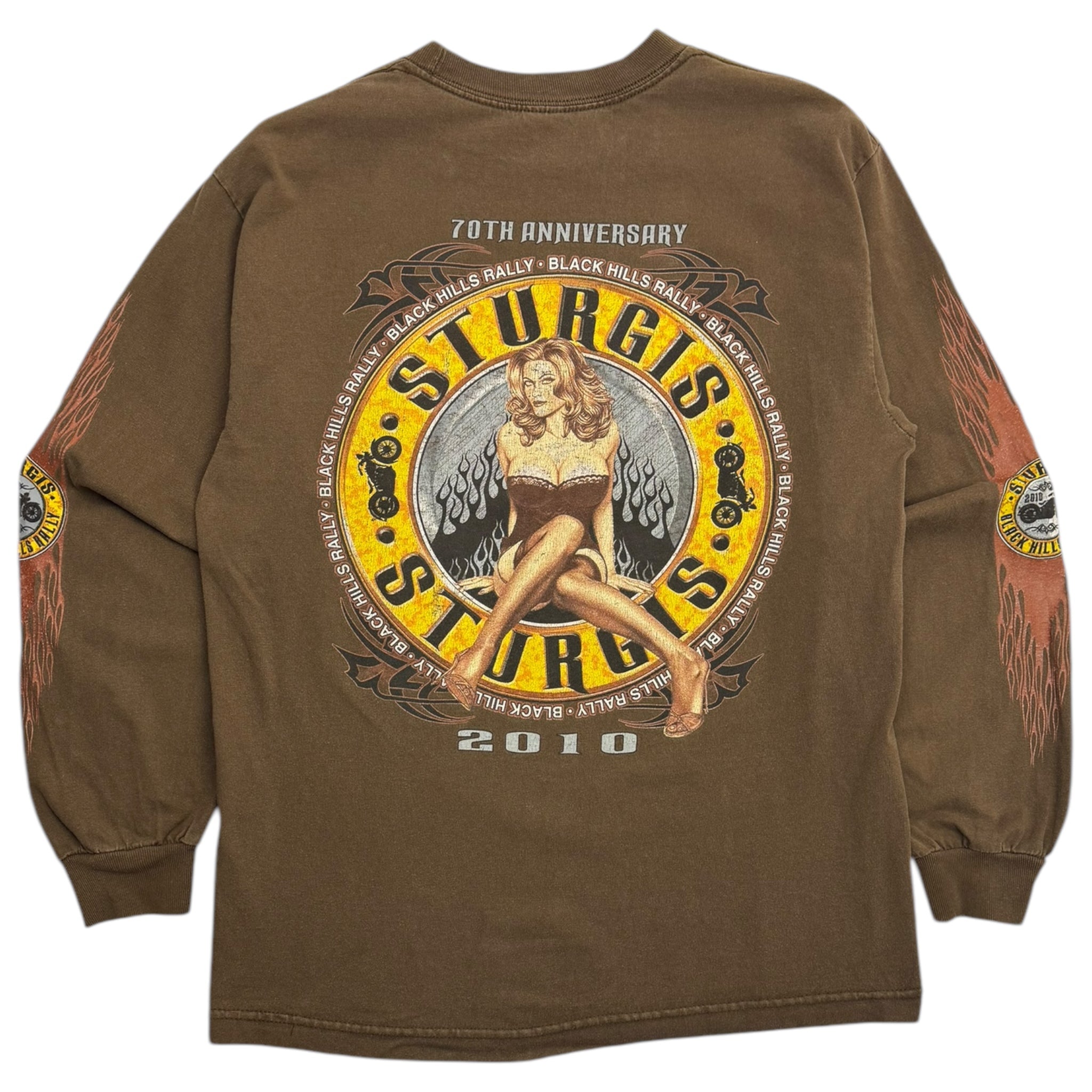 2010 Sturgis Black Hills Rally Pin-Up Female L/S T-Shirt