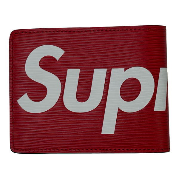 Louis Vuitton x Supreme Slender Wallet Epi Red