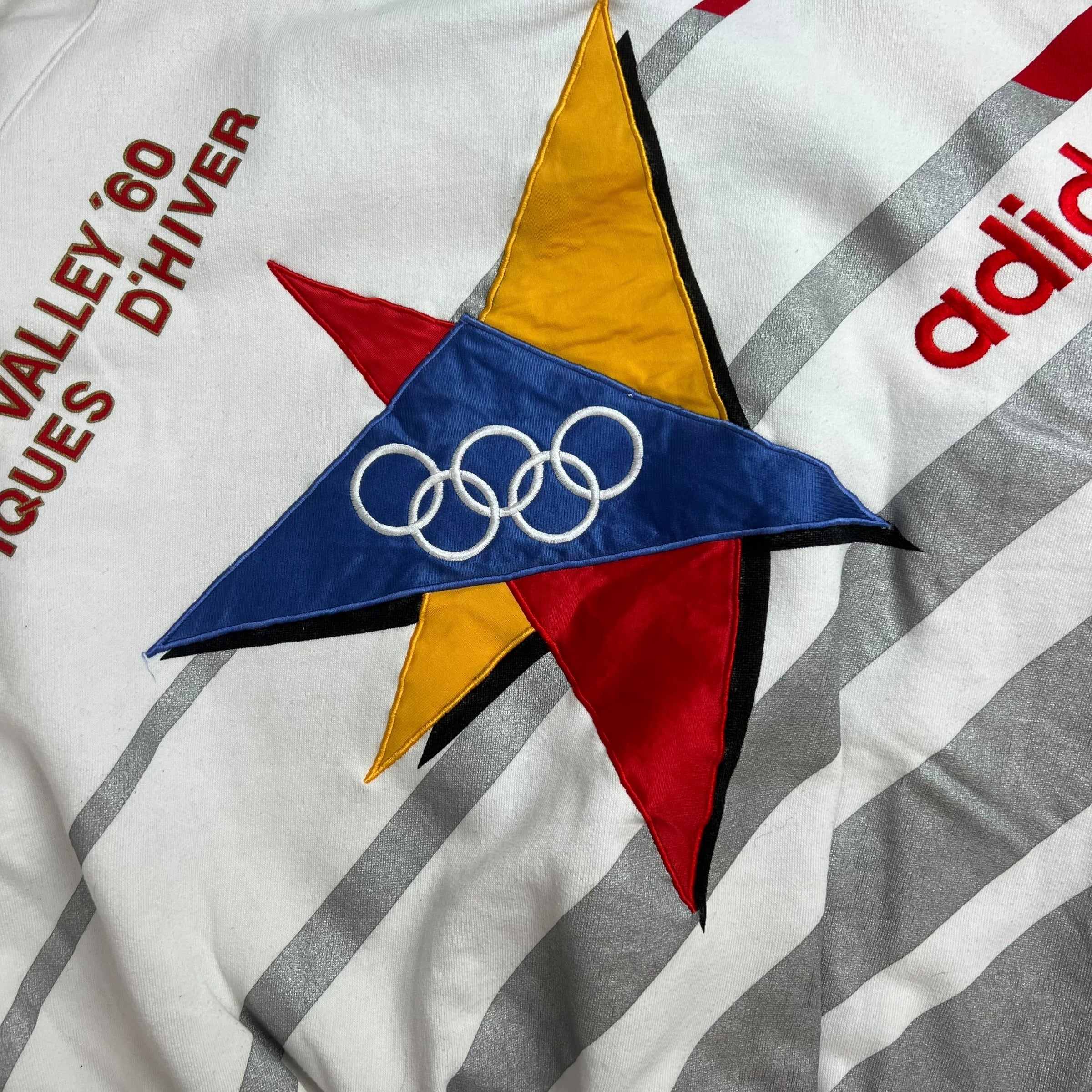 Vintage Adidas 1928 Winter Olympics Sweater White