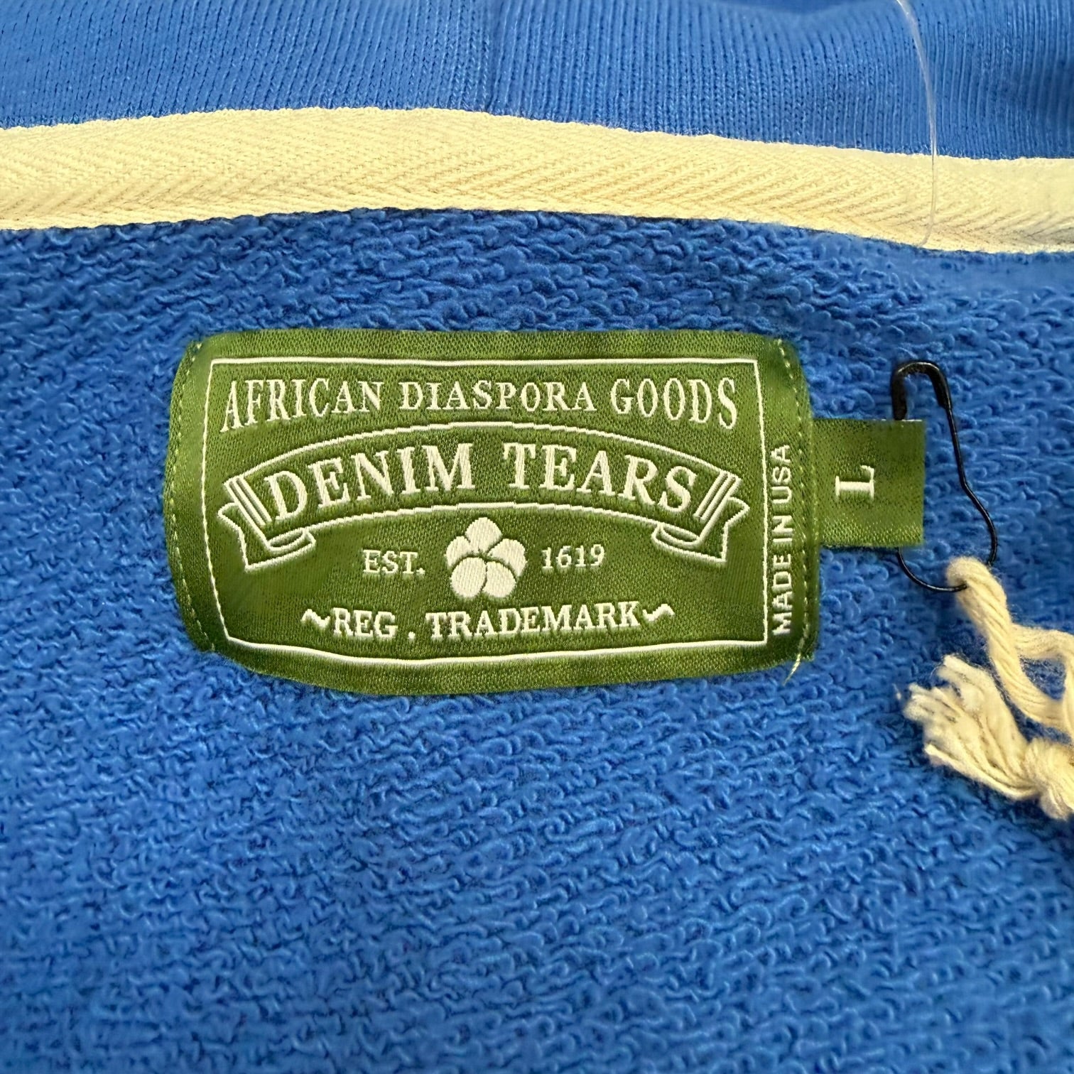 Denim Tears Denim University Zip Up Hoodie Blue