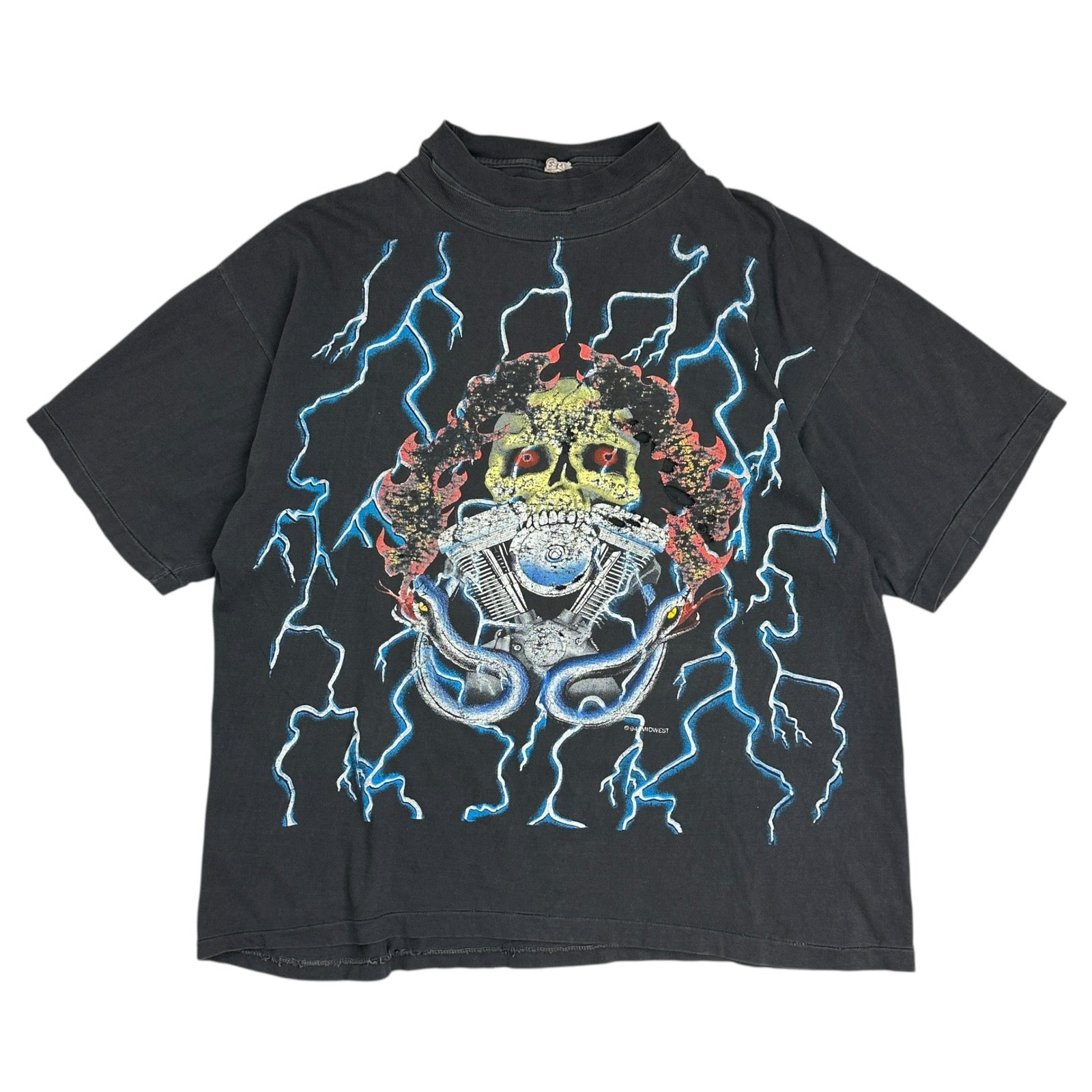 1994 Midwest Skull Lightning Tee