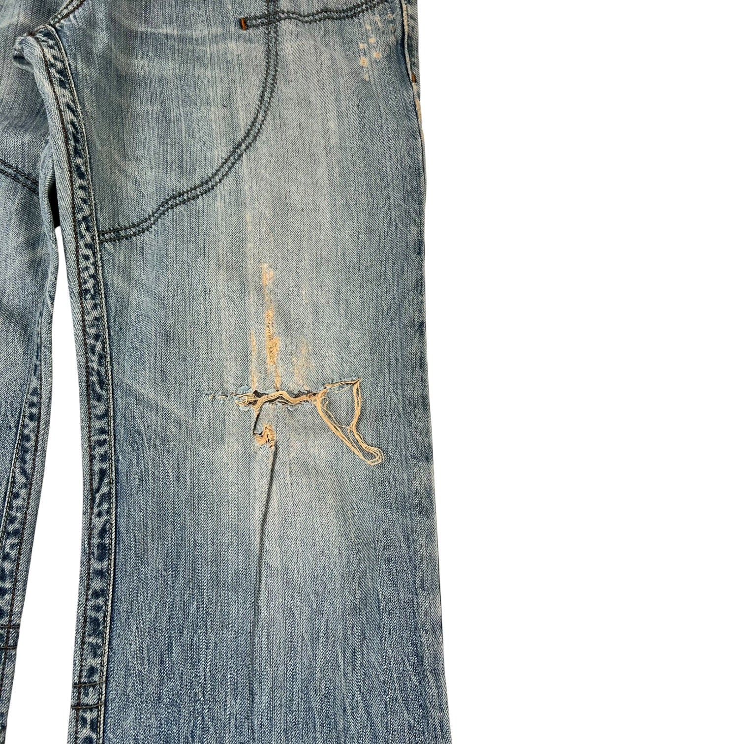 Vintage Armani Exchange Distressed Flare Jeans