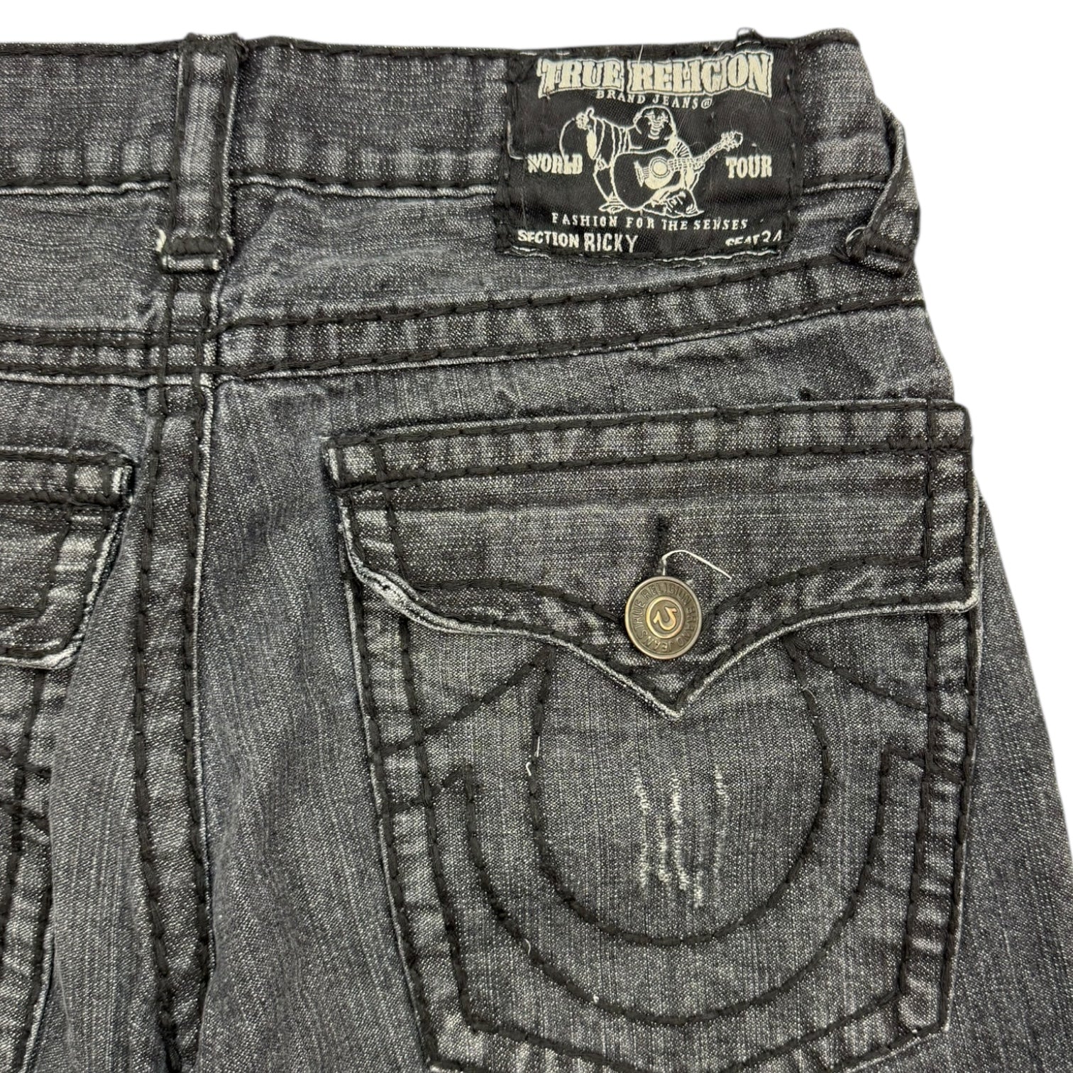 Vintage Y2K True Religion Ricky Jeans Black