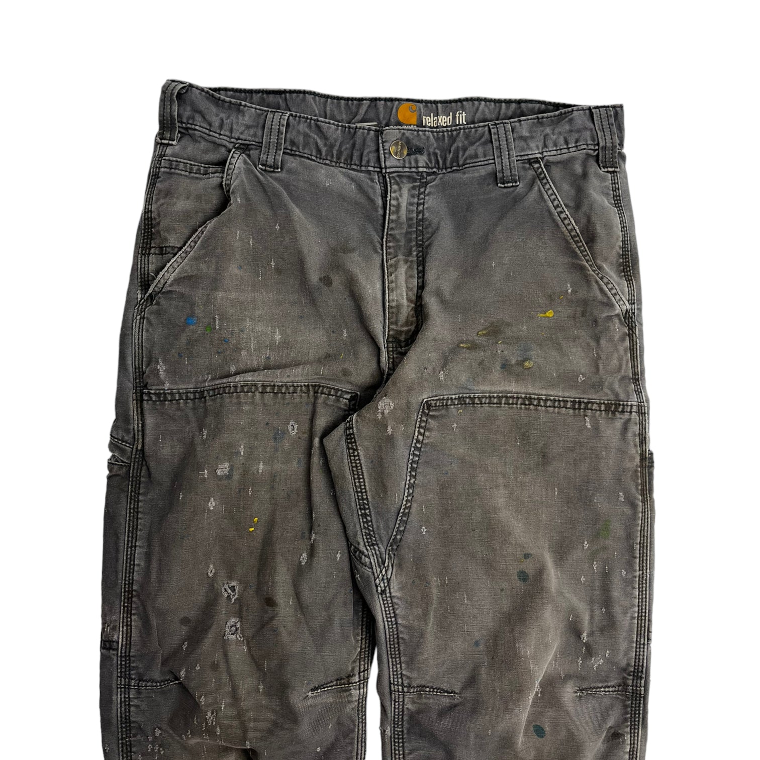 Carhartt Double Knee Paint Splatter Slate Grey