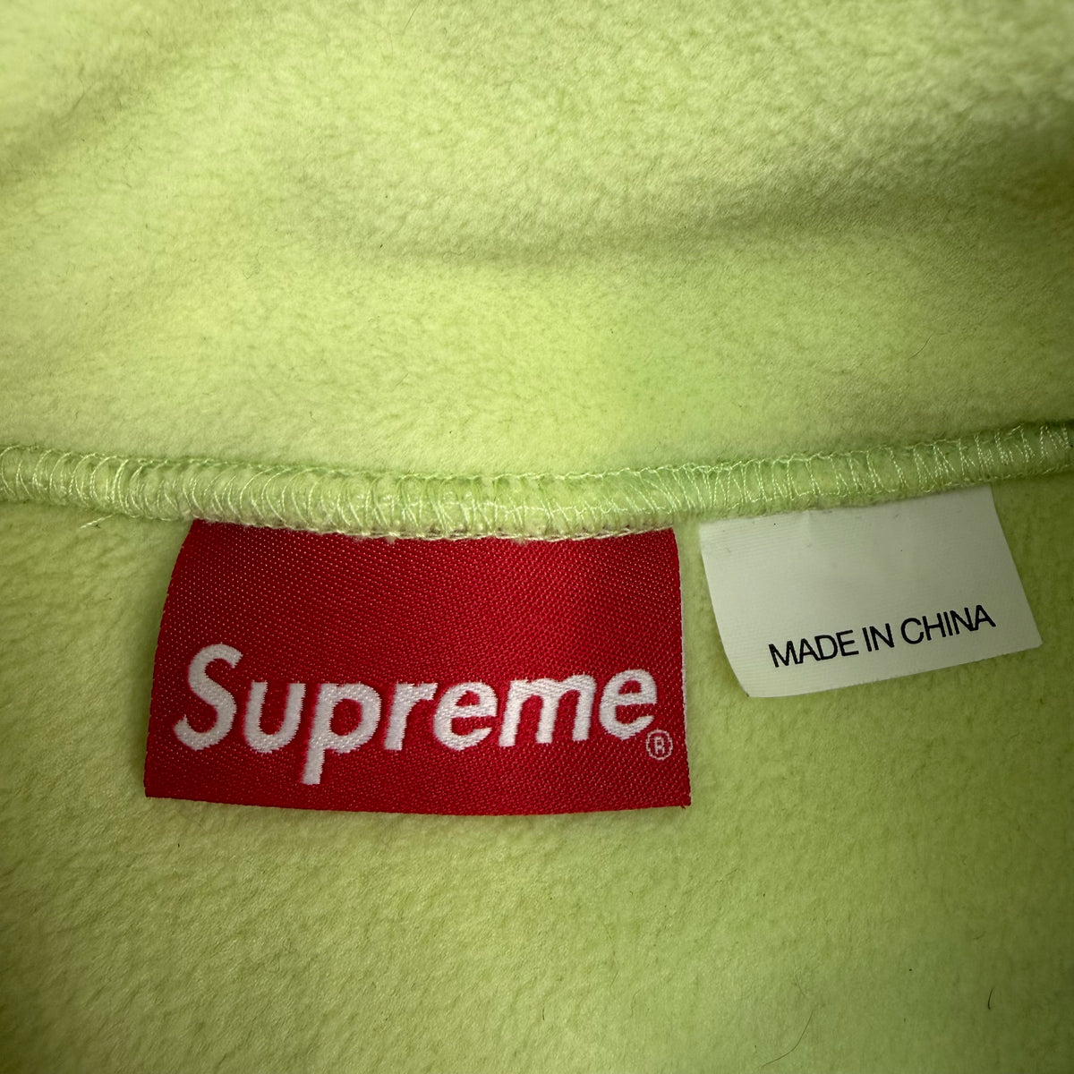 Supreme Polartec Mock Neck Pullover Lime