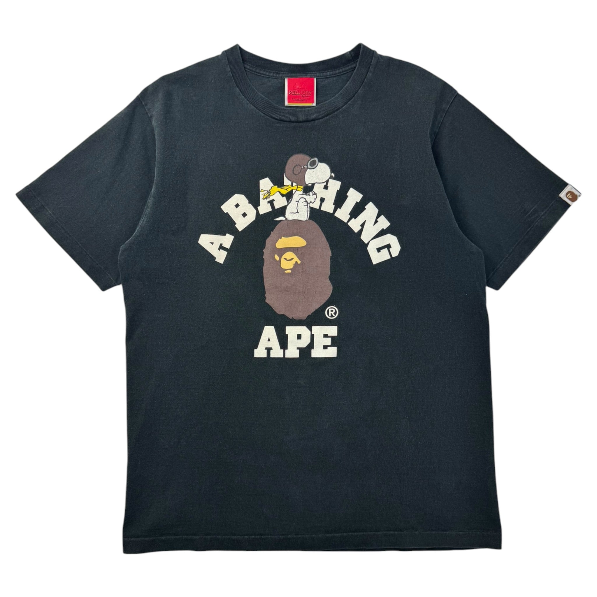 FW14 A Bathing Ape x Peanuts Tee Black