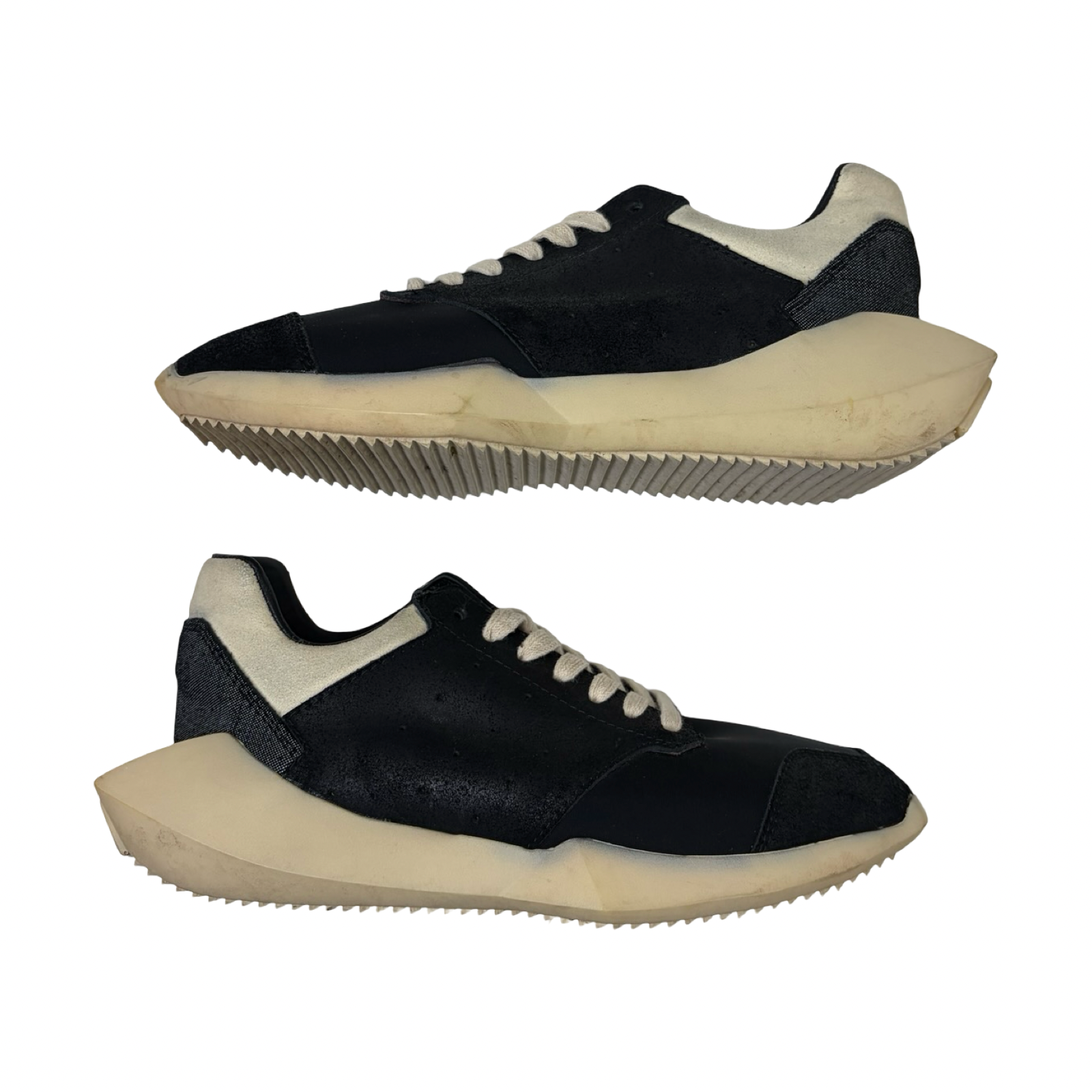 (W) Rick Owens x Adidas Tech Runner Sneakers Black (Used)