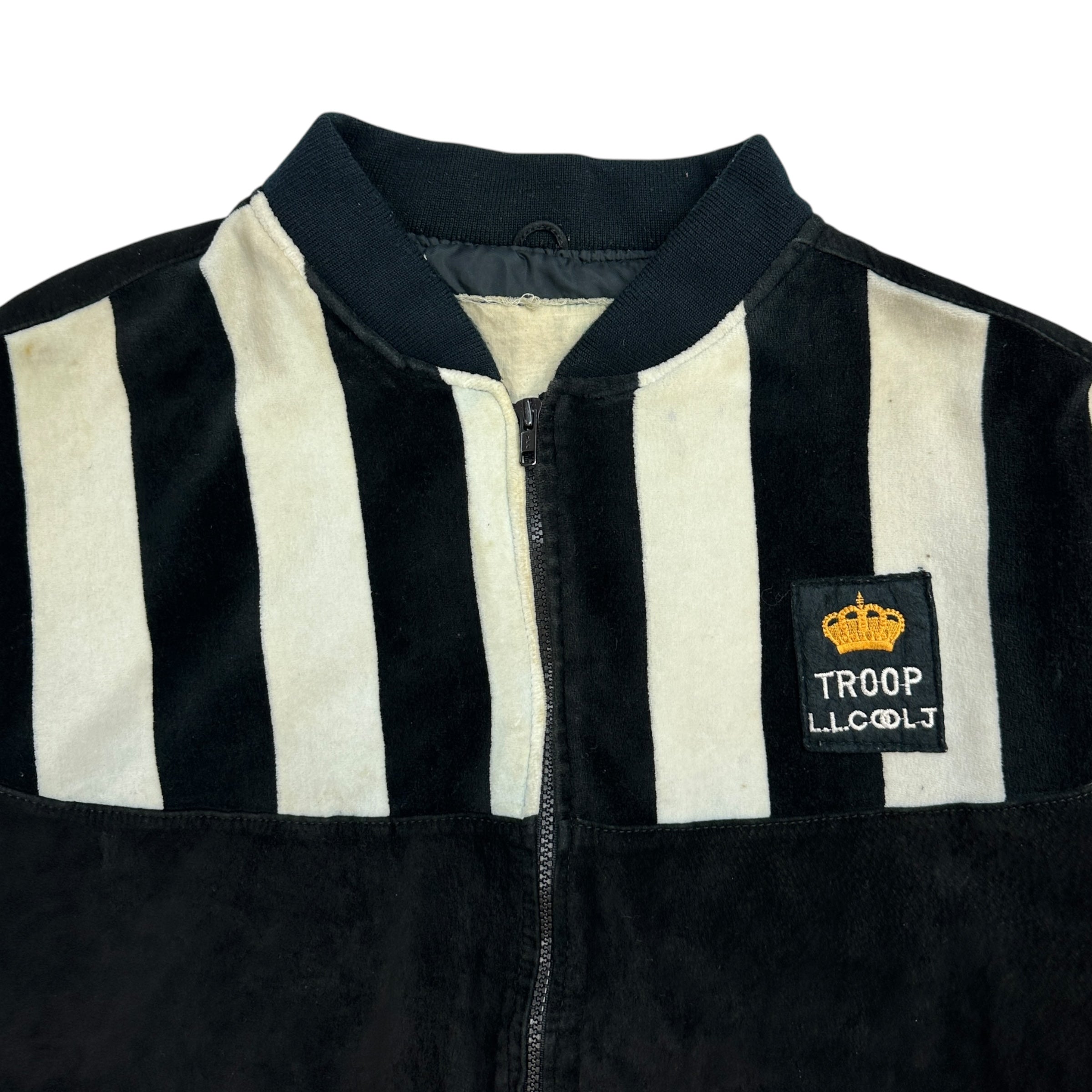 Vintage L.L. Cool J Trooper Zip Up Jacket Black