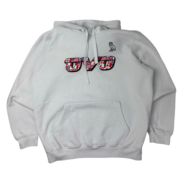 OVO Flag Runner Hoodie White