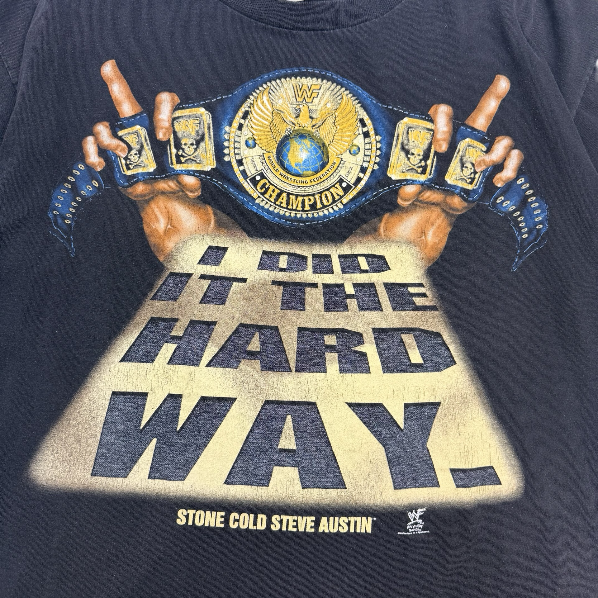 1996 WWF Stone Cold Steve Austin ‘I Did It The Hard Way.’ Tee Black