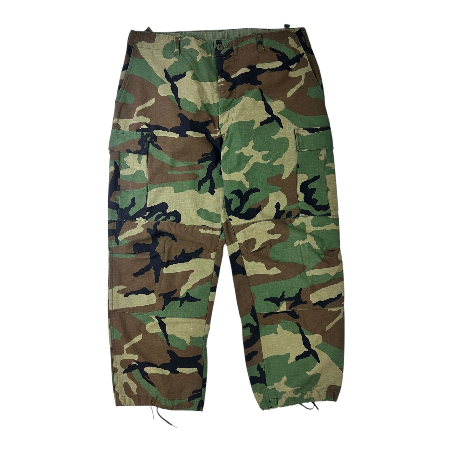 Vintage Military Cargos Woodland Camo
