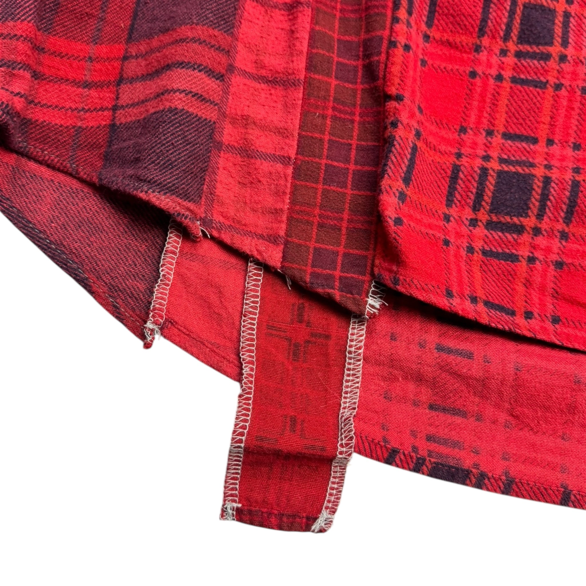 Needles 7 Cuts Wide Patchwork Frayed Button Up Shirt