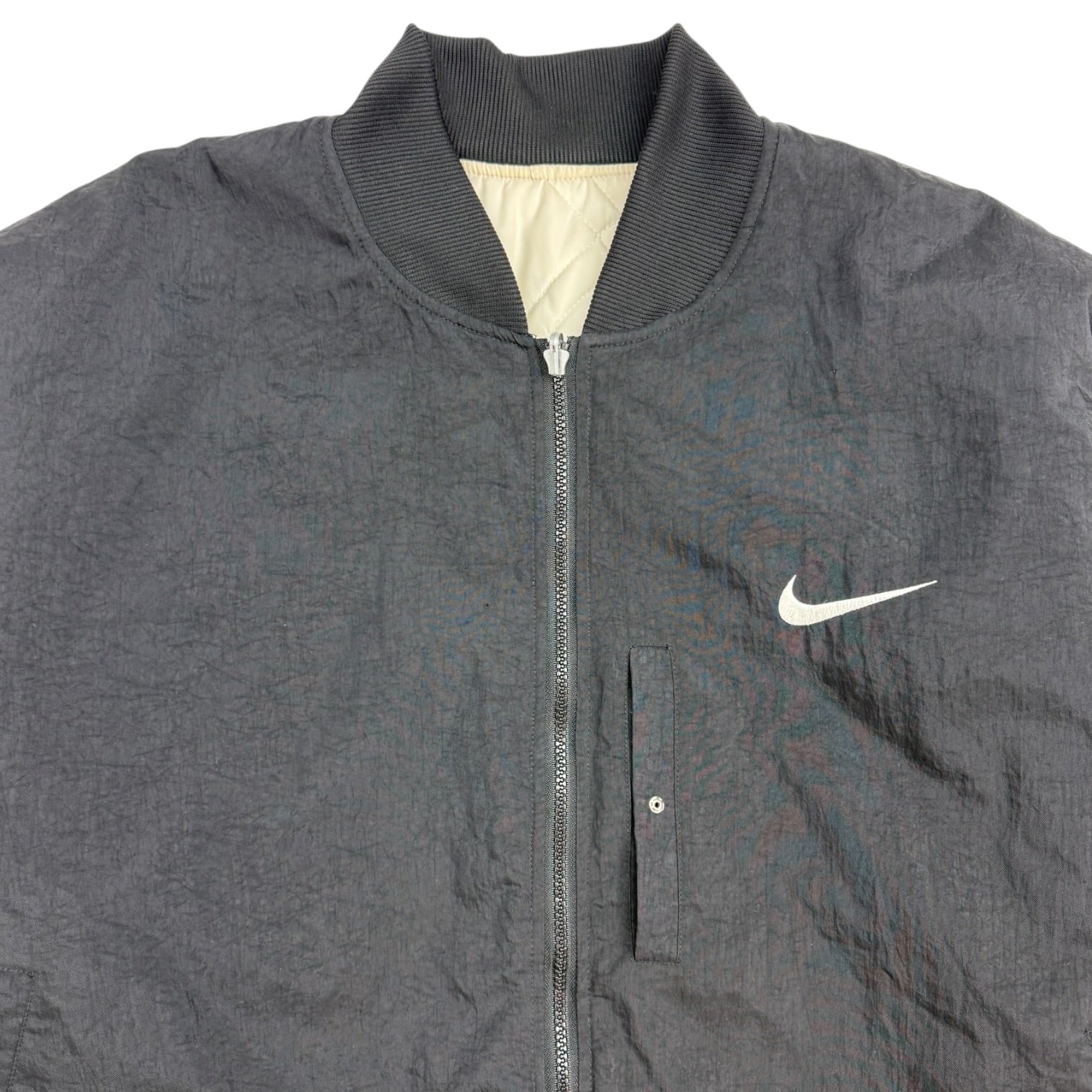Vintage Nike Quilted Reversible Jacket White/Black