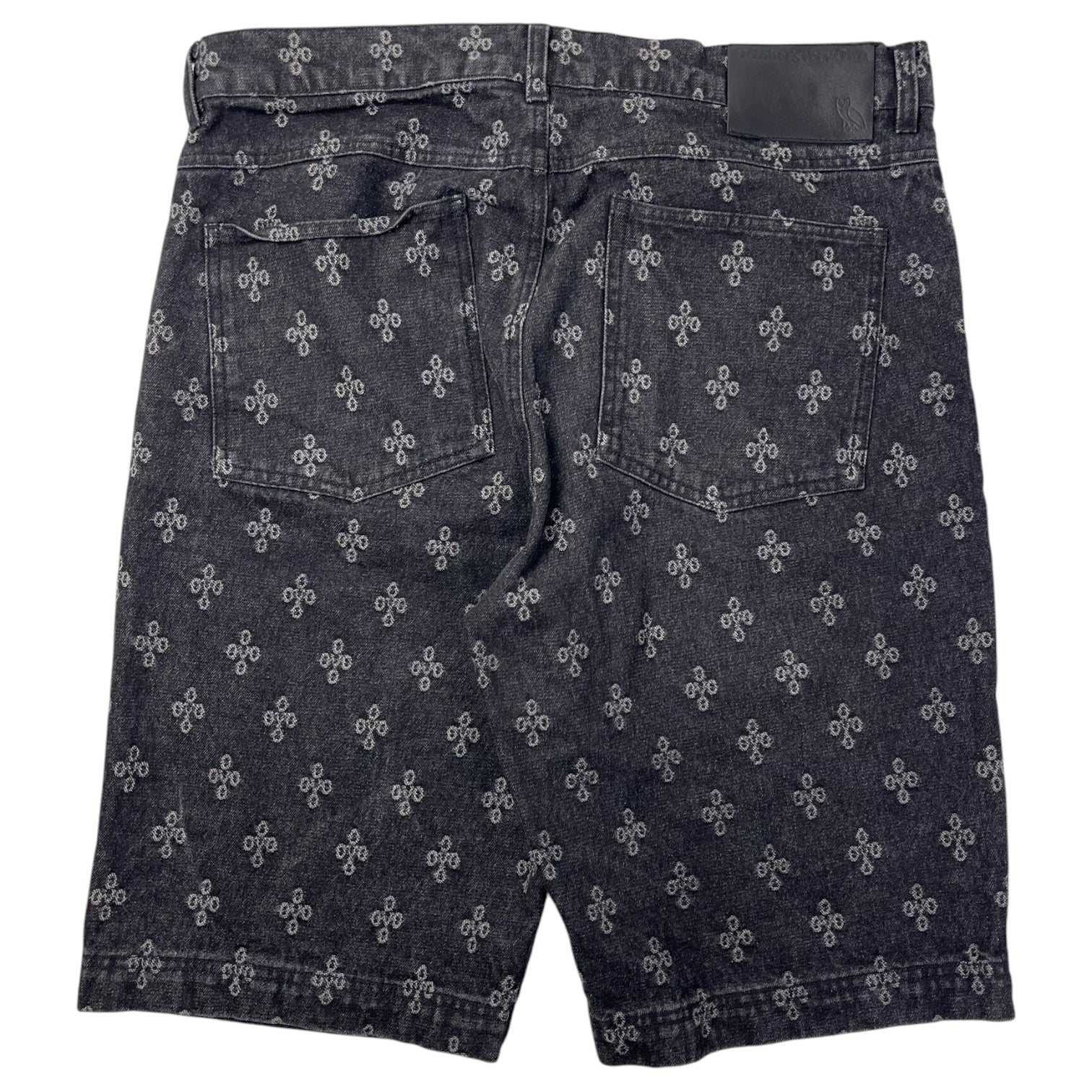 OVO Pom Pom Denim Shorts Washed Black