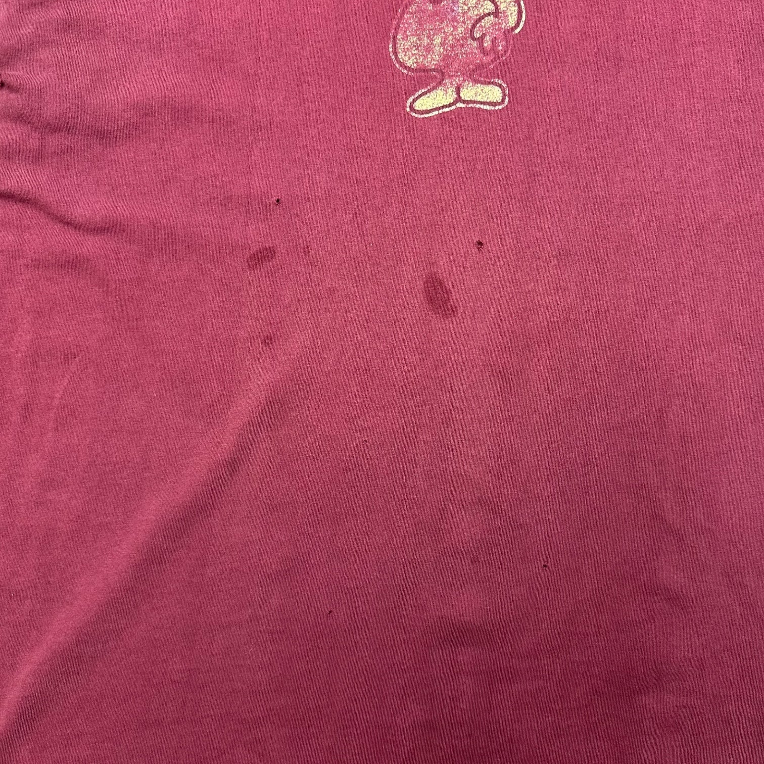 Vintage Stussy Peanut Man Tee Burgundy