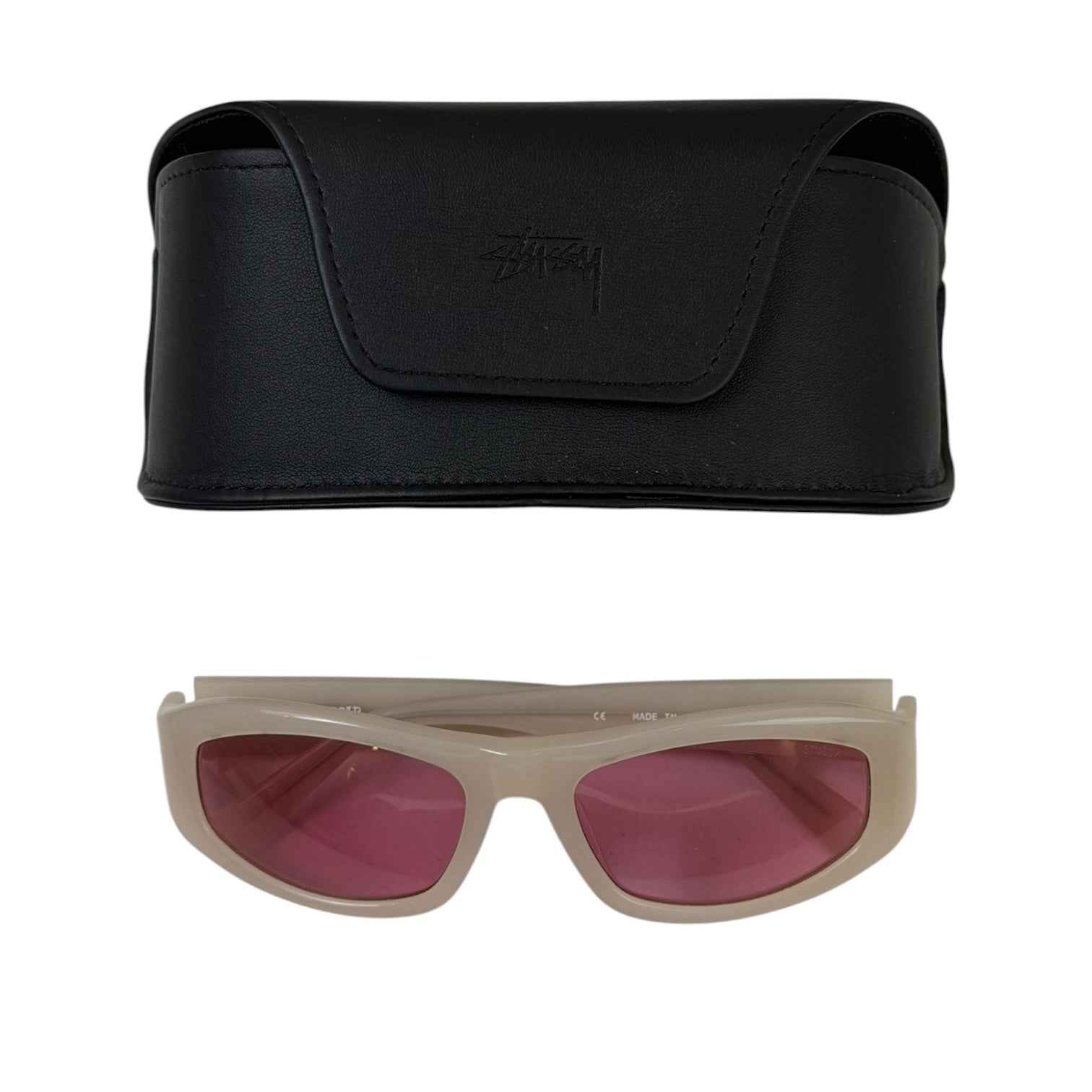 Stussy Landon Sunglasses Bone/Pink
