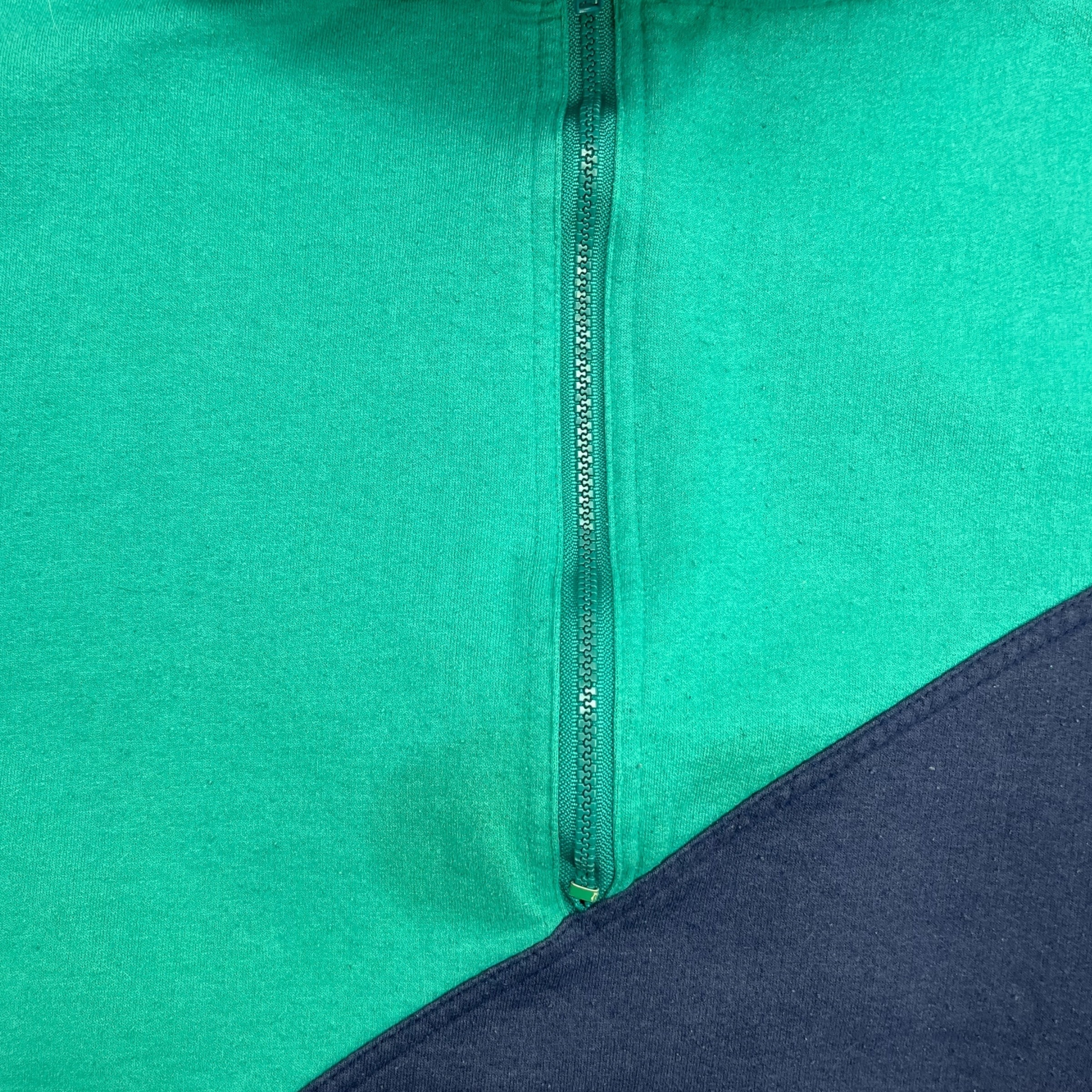 Vintage 1/4 Zip Sweatshirt Teal/Navy