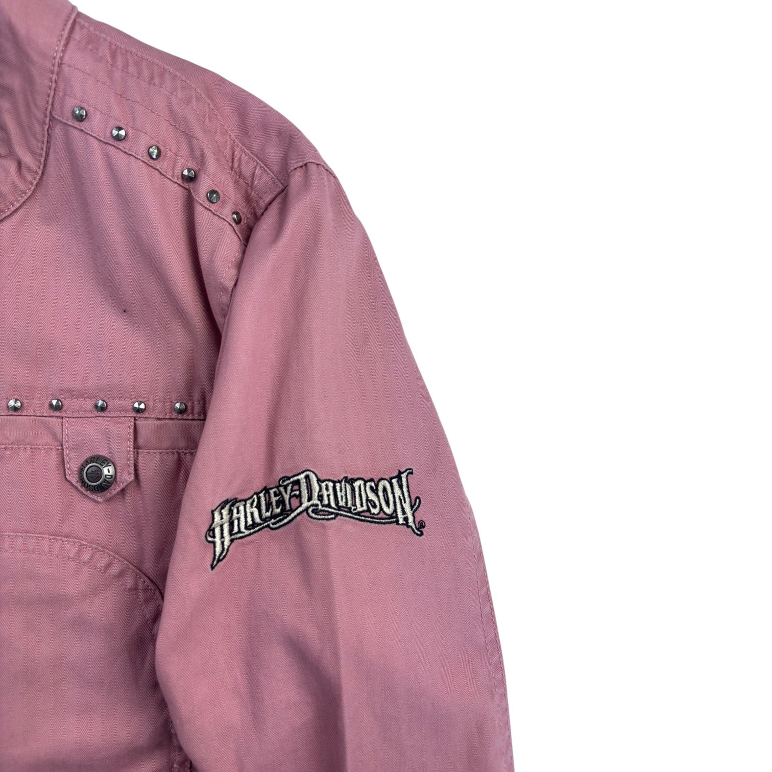 (W) Harley Davidson Moto Jacket Pink