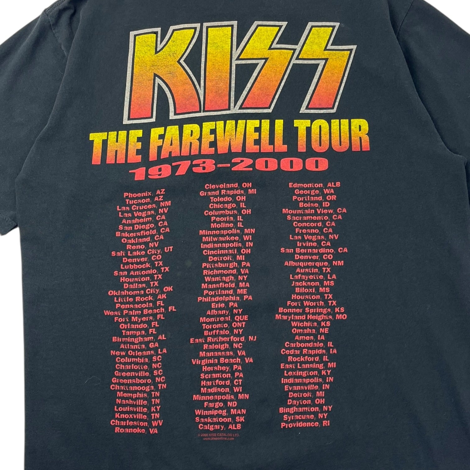 【新品】KISS 2000 THE FAREWELL TOUR Tシャツ L相当 2000 Kiss “The Farewell Tour” T-Shirt