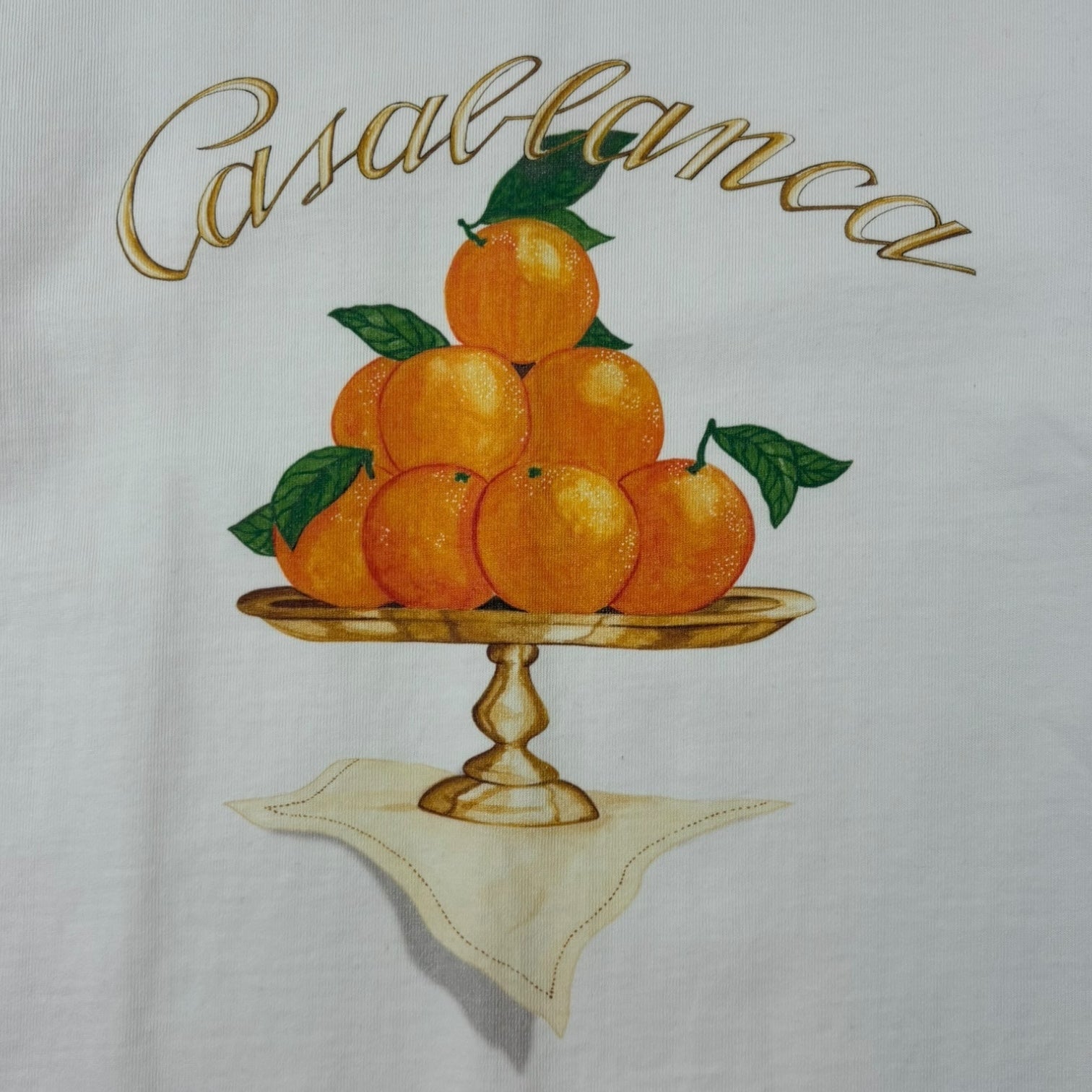 Casablanca Orange Stand T-Shirt White