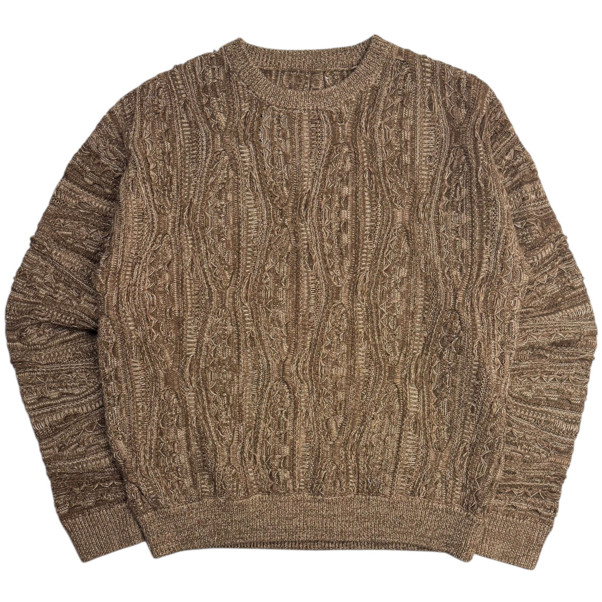 Vintage 3D Textured Knit Brown/Sand