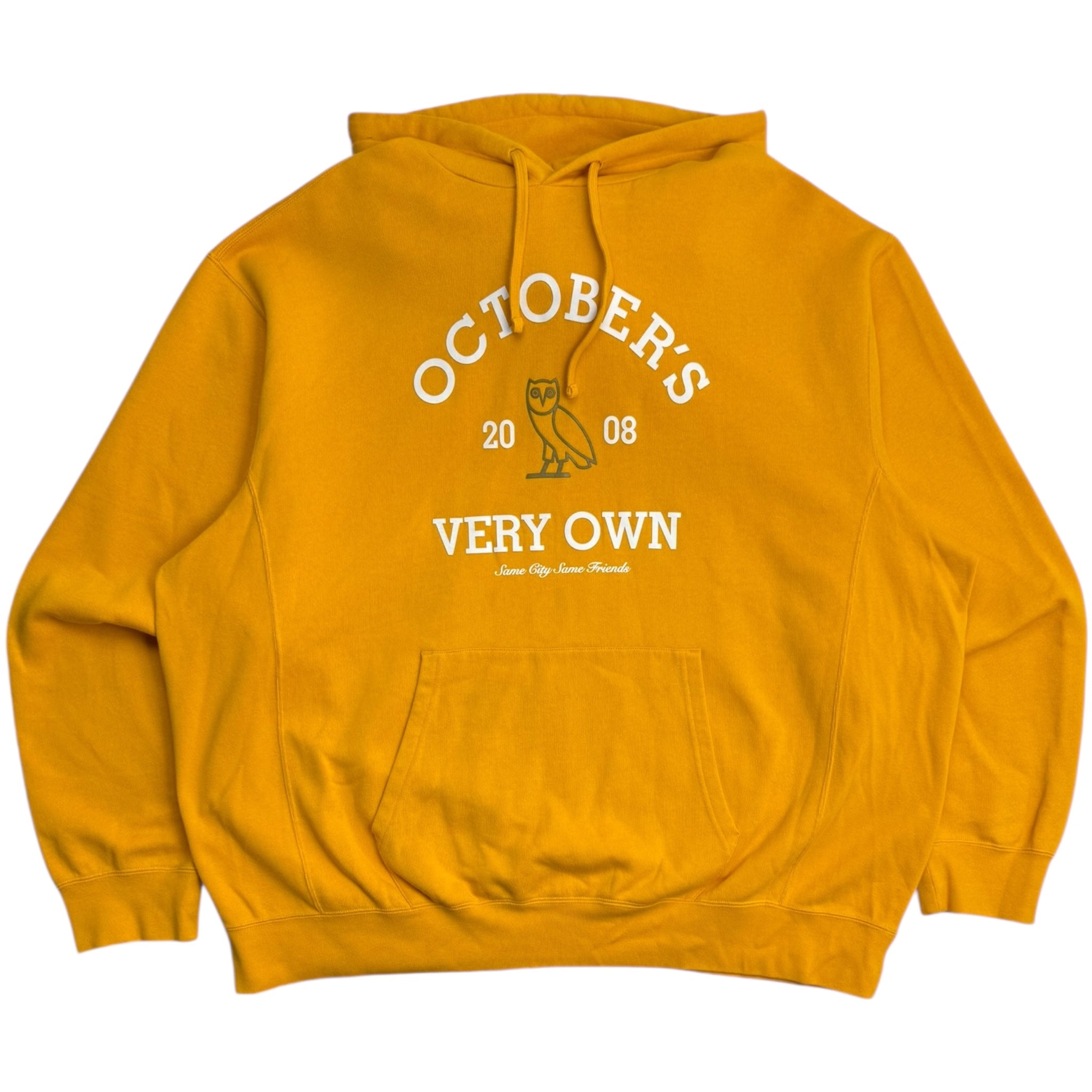 OVO “Same City Same Friends” Spellout Hoodie Yellow