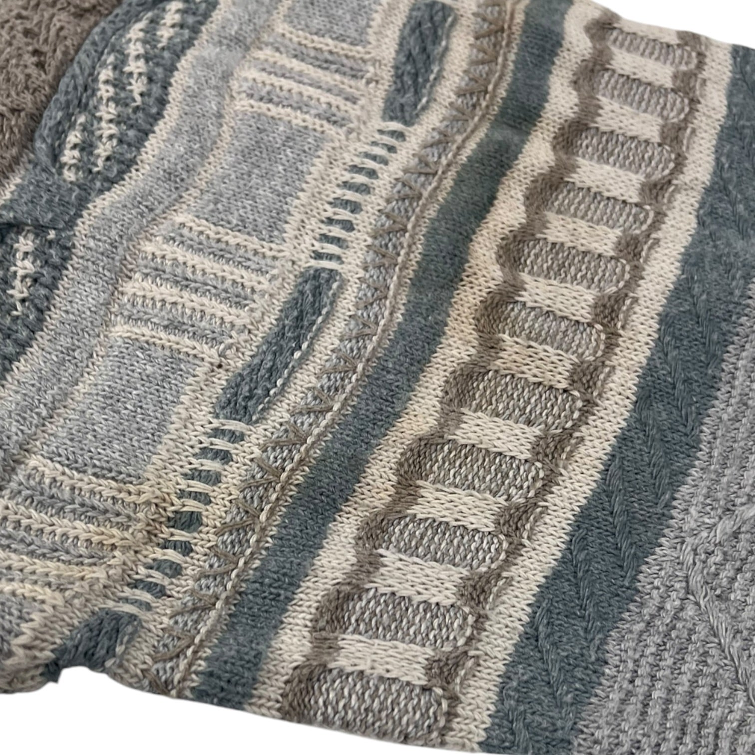Vintage Tom Hanson 3D Knit Soft Bluey Cremé