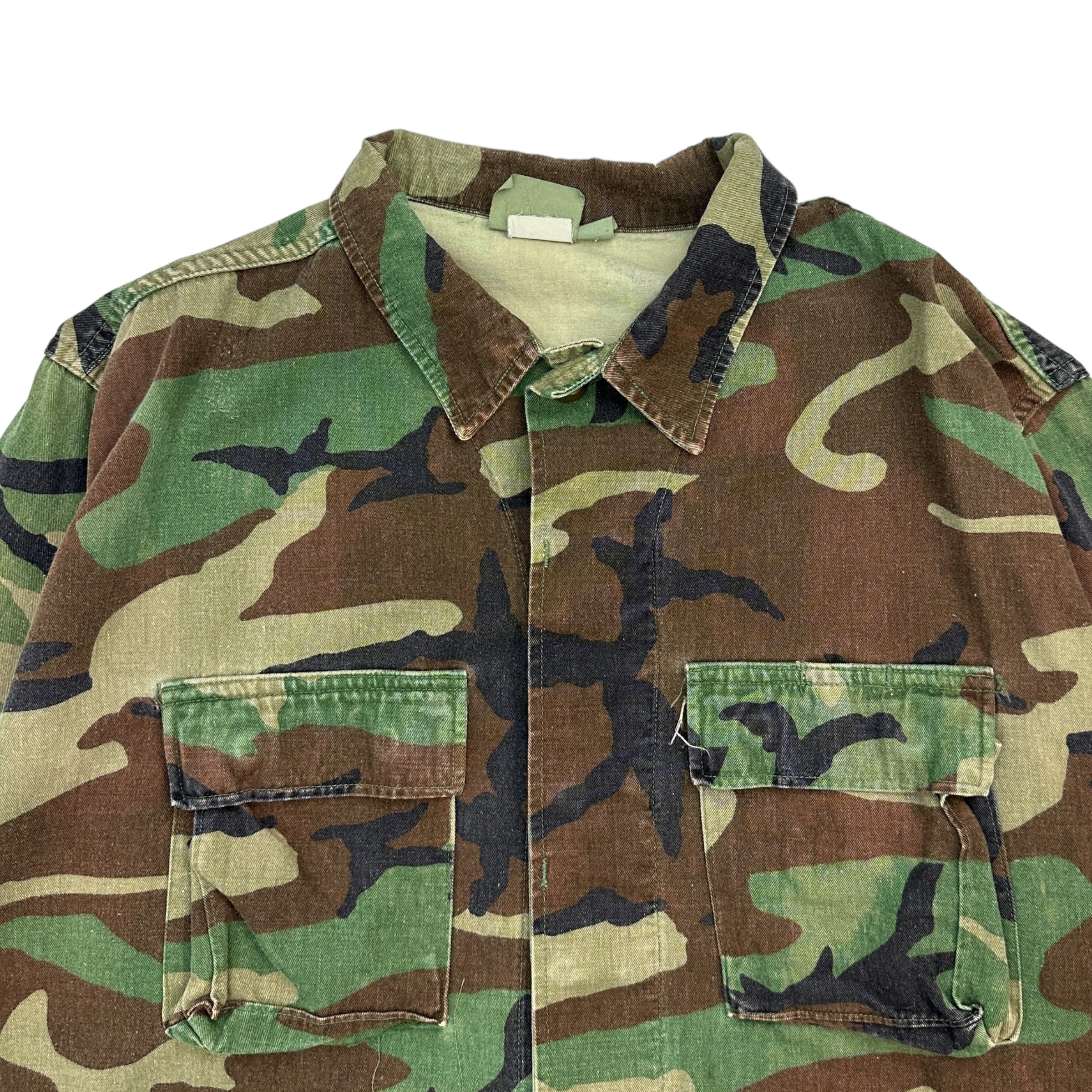 Vintage Military Camo Button Up