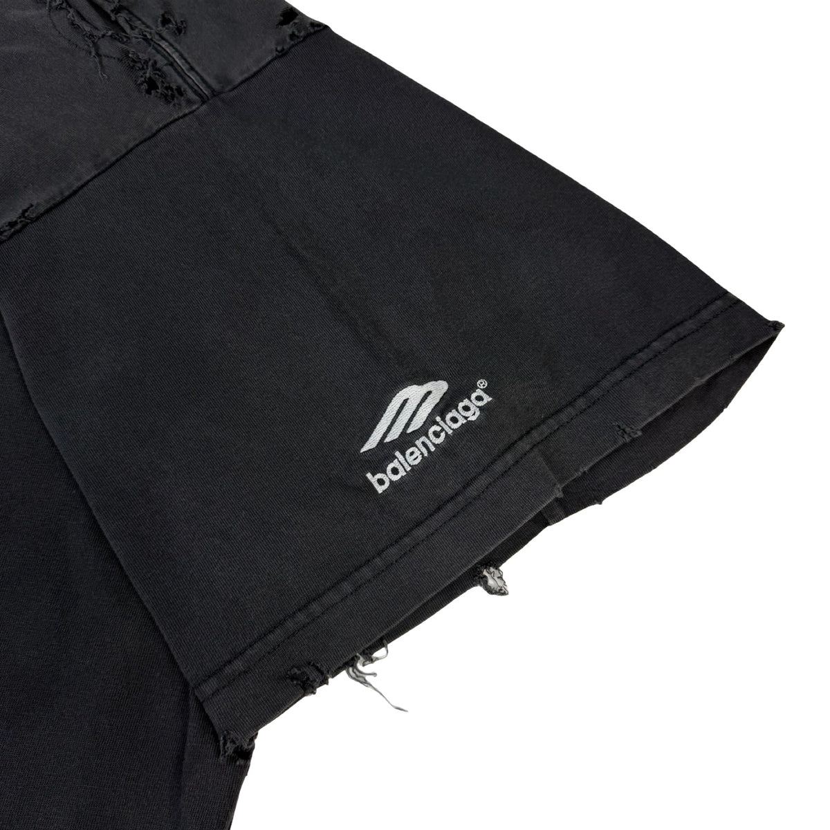 Balenciaga Speedhunters Distressed Oversized T-Shirt Dark Charcoal