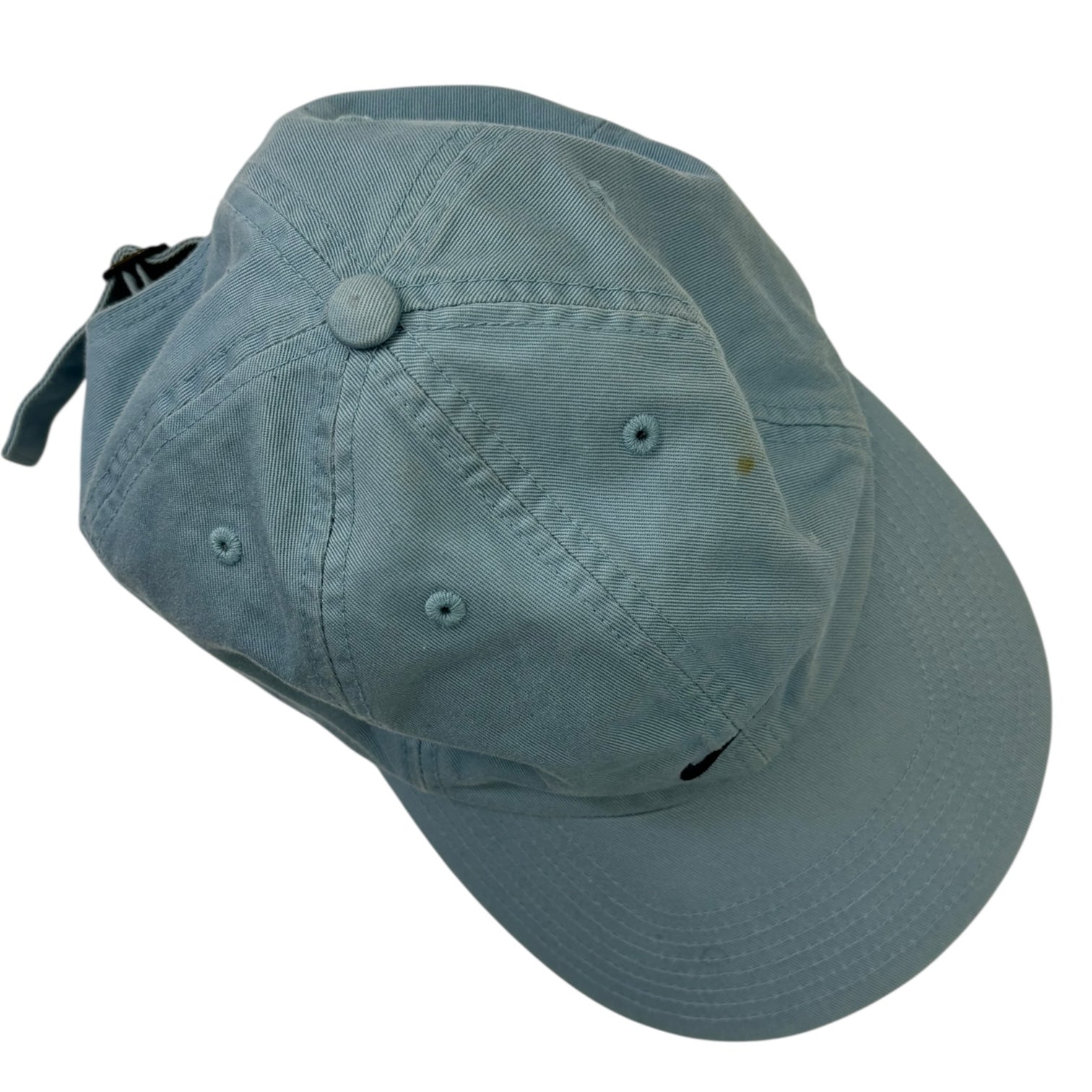 Vintage Nike Centre Swoosh StrapBack Hat Light Blue