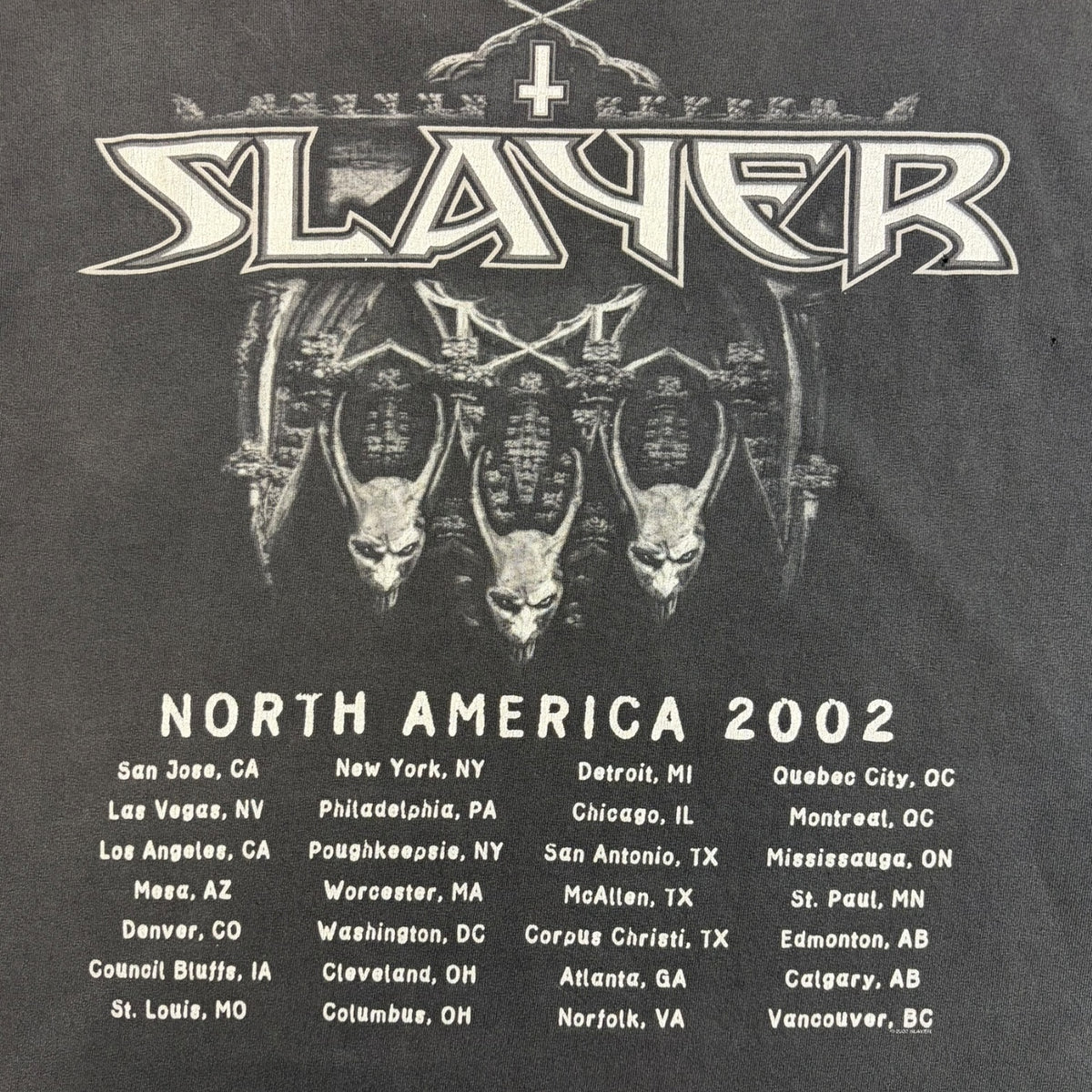 Vintage 2002 Slayer "God Hates Us All" Tour T-Shirt Black