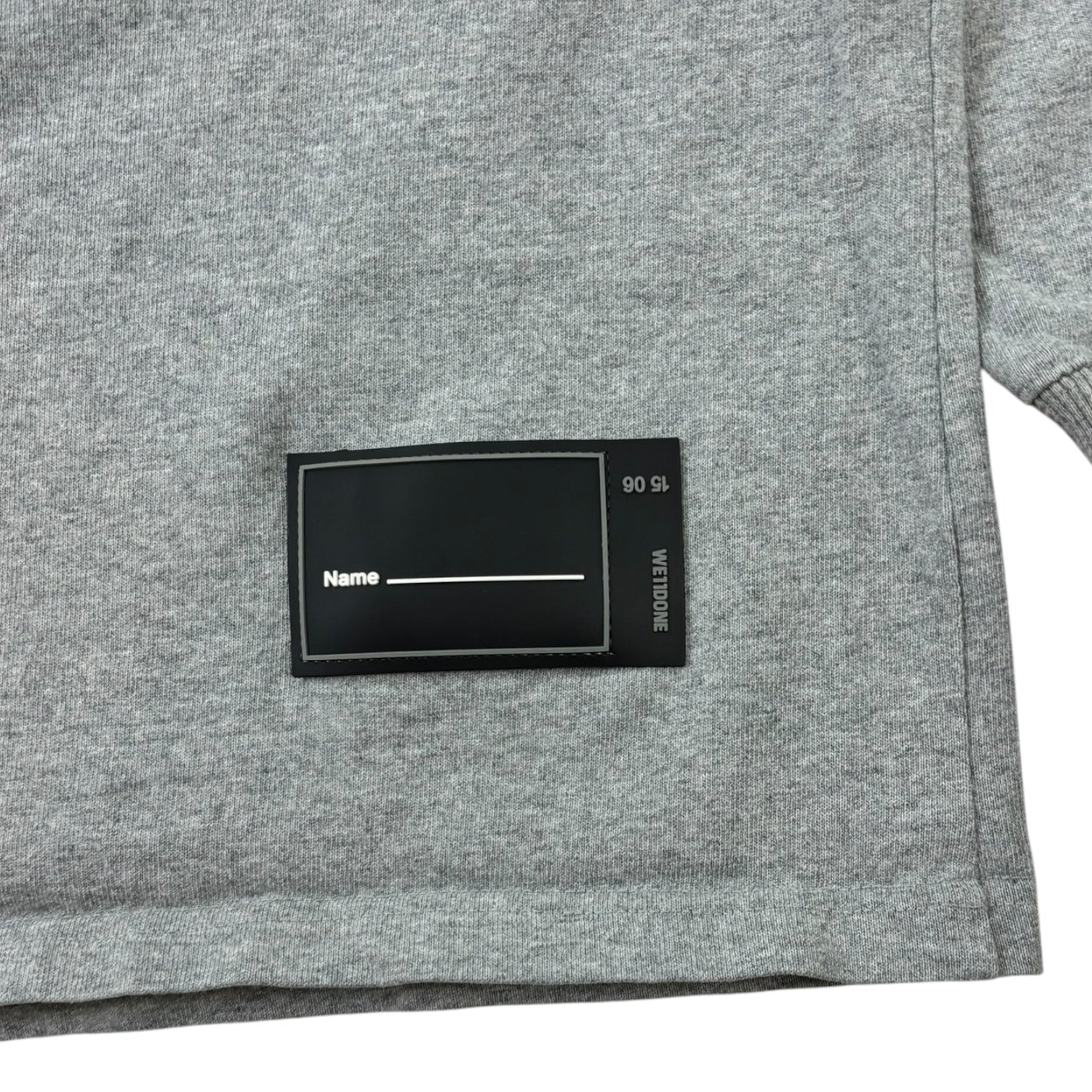 Welldone Print Logo Long Sleeve Shirt Grey