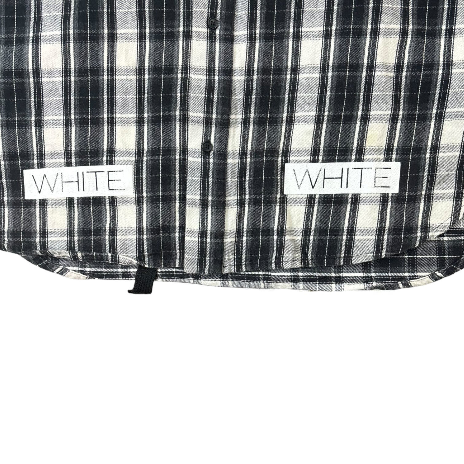 Off-White SS16 Checkered Flannel Shirt Black