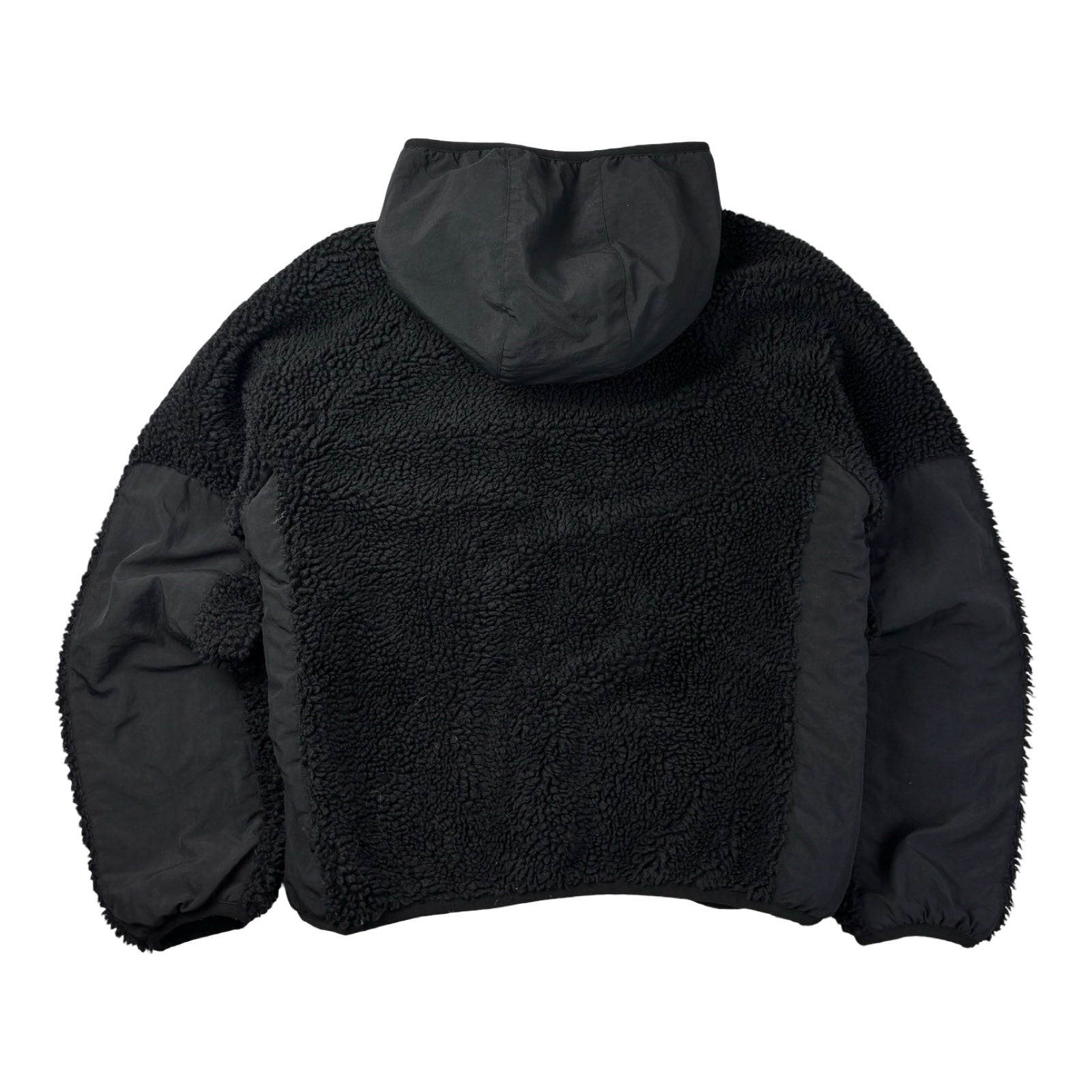 Stussy Sherpa Paneled Hooded Jacket Black