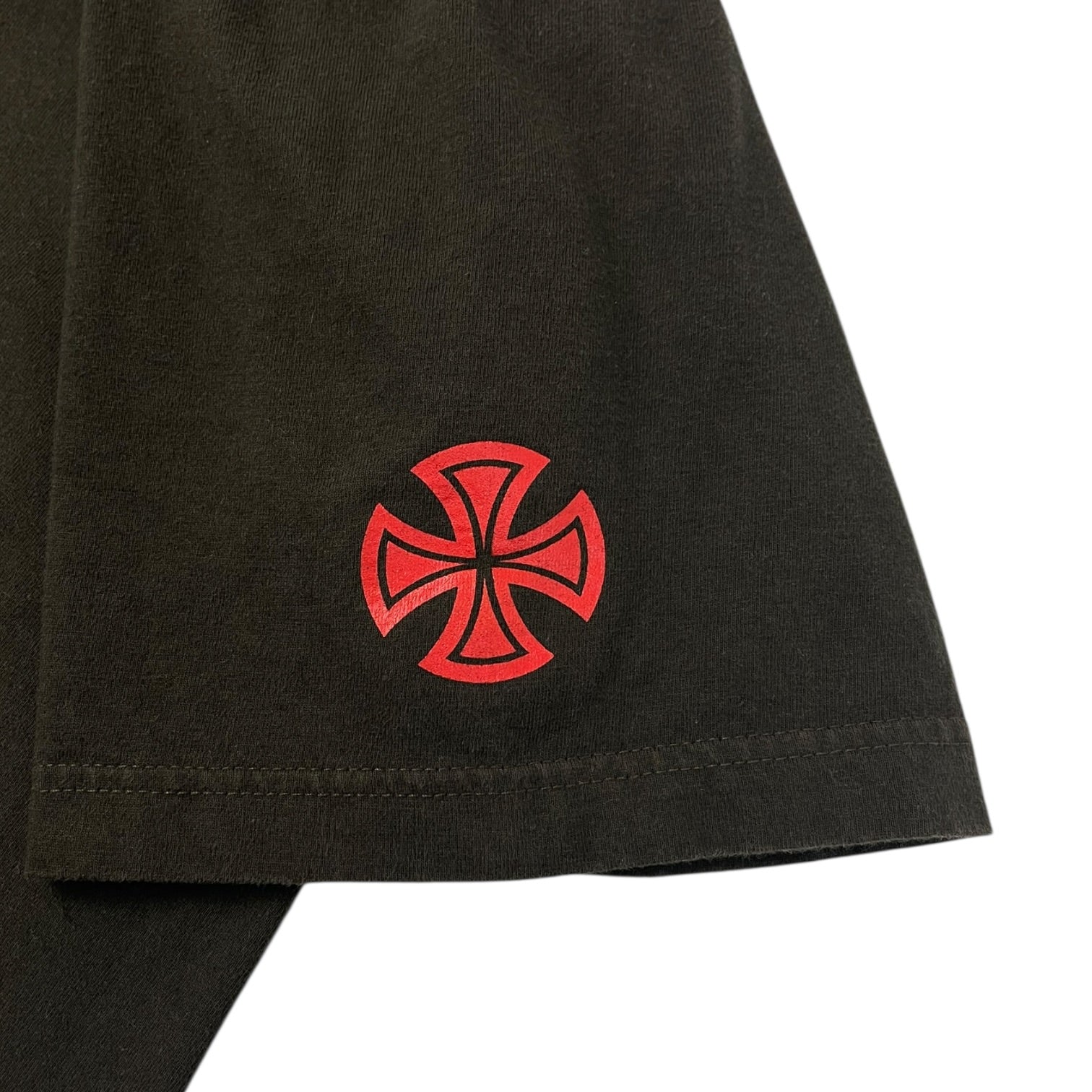 Vintage Independent Cross Logo T-Shirt Brown