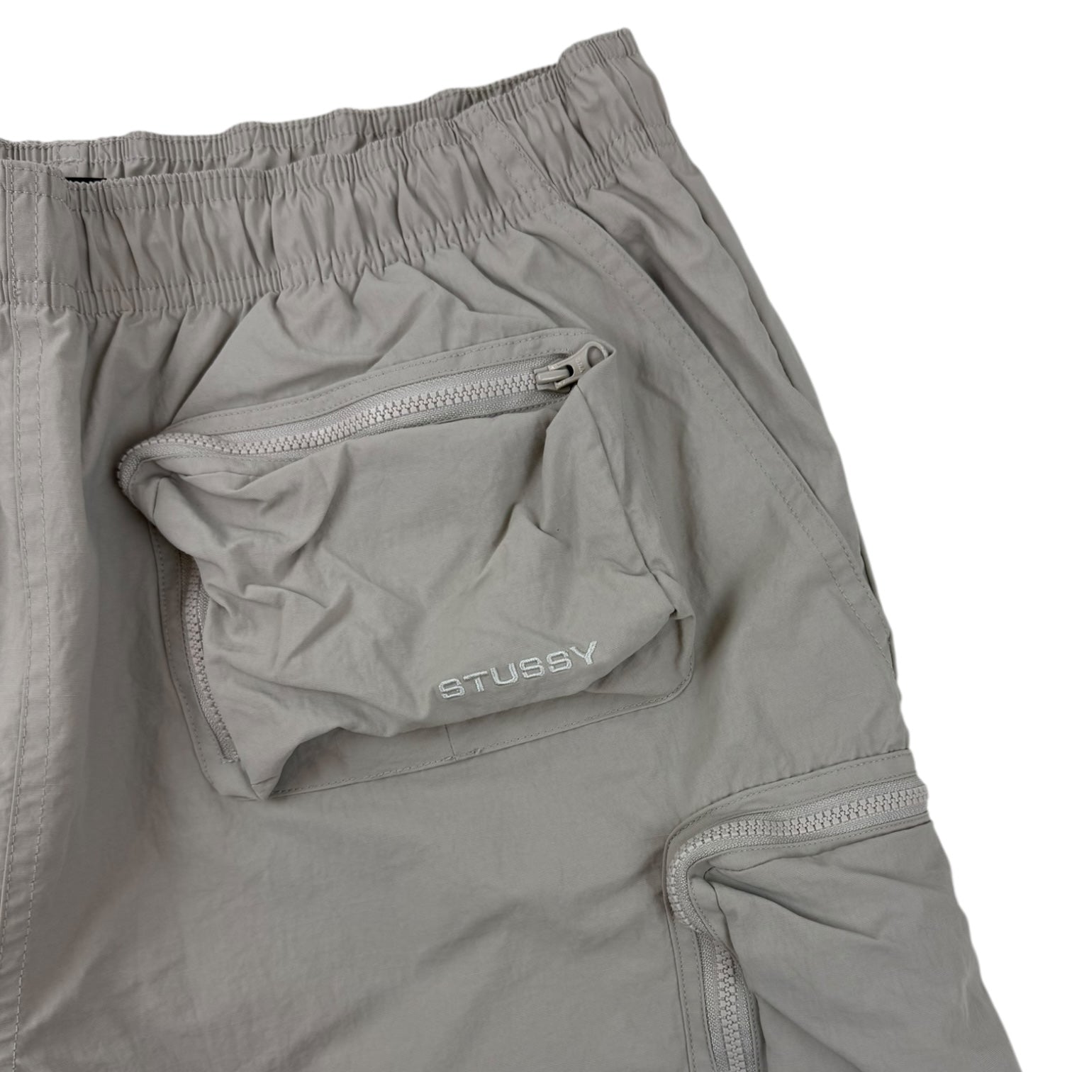 Stüssy Nylon Approach Shorts Stone Grey