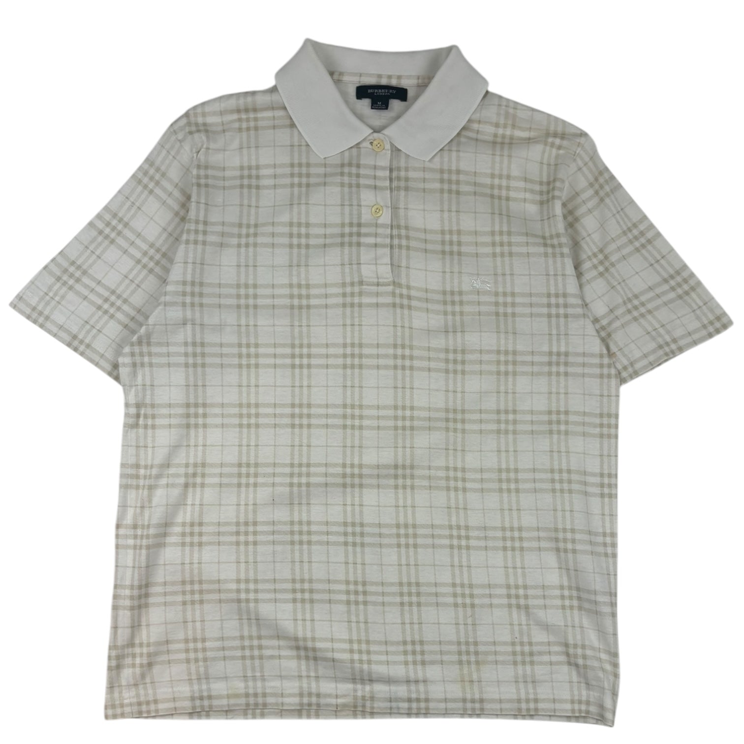 Burberry London Nova Check Polo T-Shirt White
