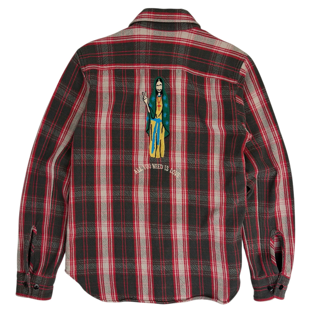Wacko Maria All You Need Is Love Flannel Red