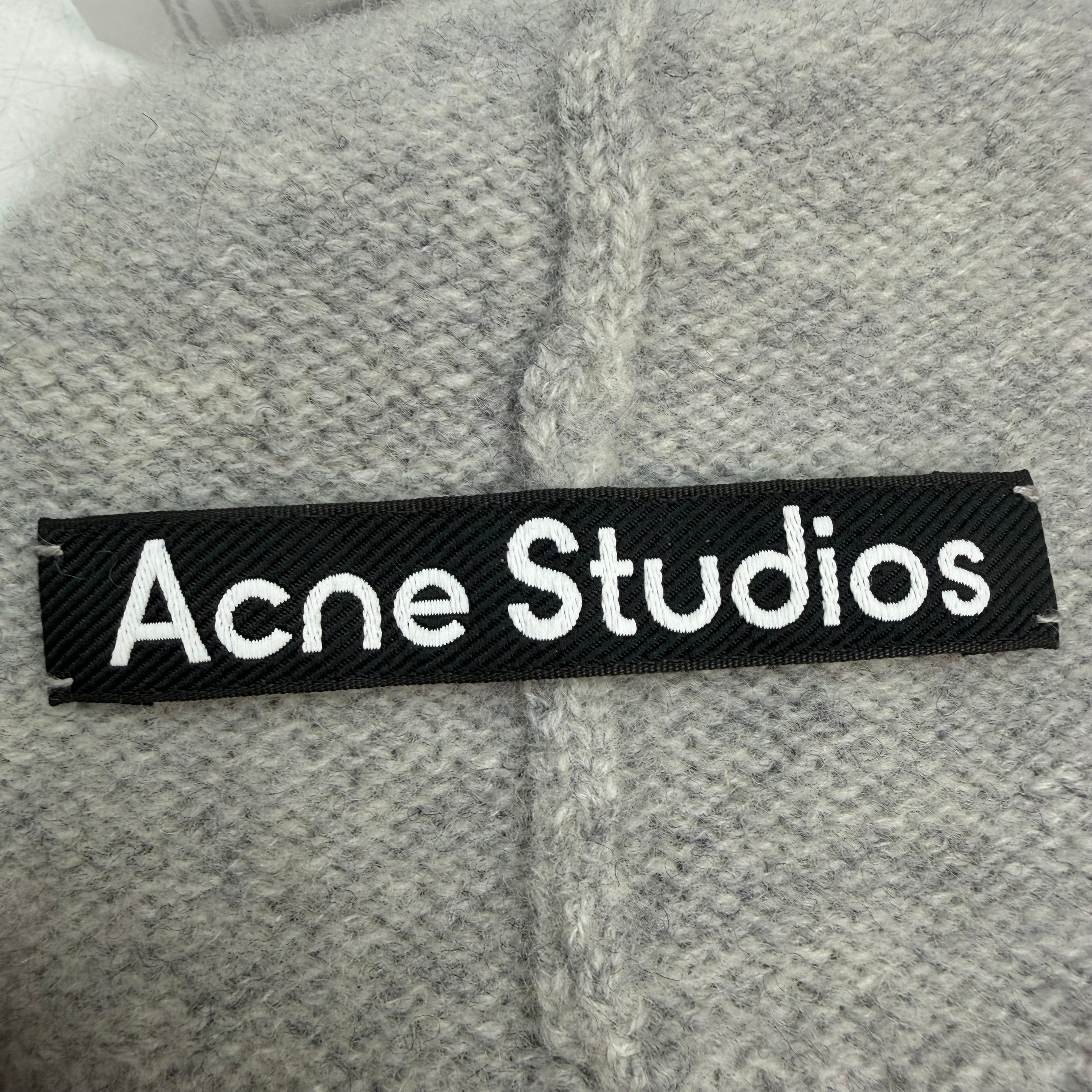 Acne Studios Double Layer Wool Beanie Grey
